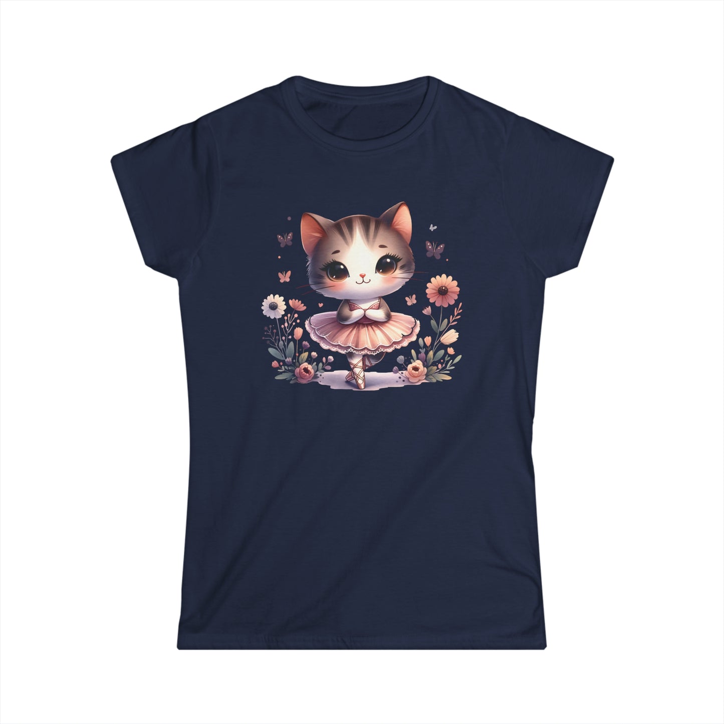 Ballerina Cute Cat - Women's Cat Graphic Tees | Graphic T Shirts