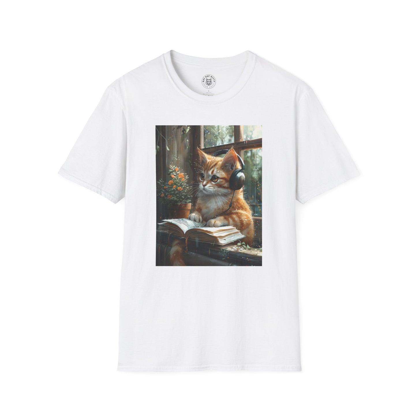 Painting Reading Cat - Unisex Cat Graphic Tees | Graphic T Shirts