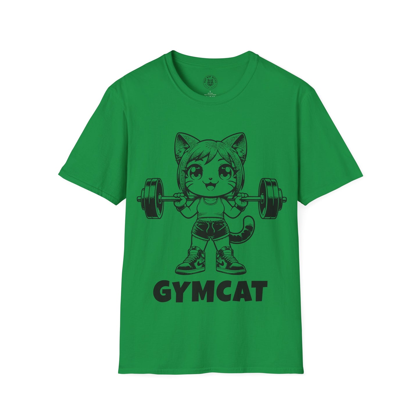 Gymcat Black Female - Unisex Cat Graphic Tees | Graphic T Shirts