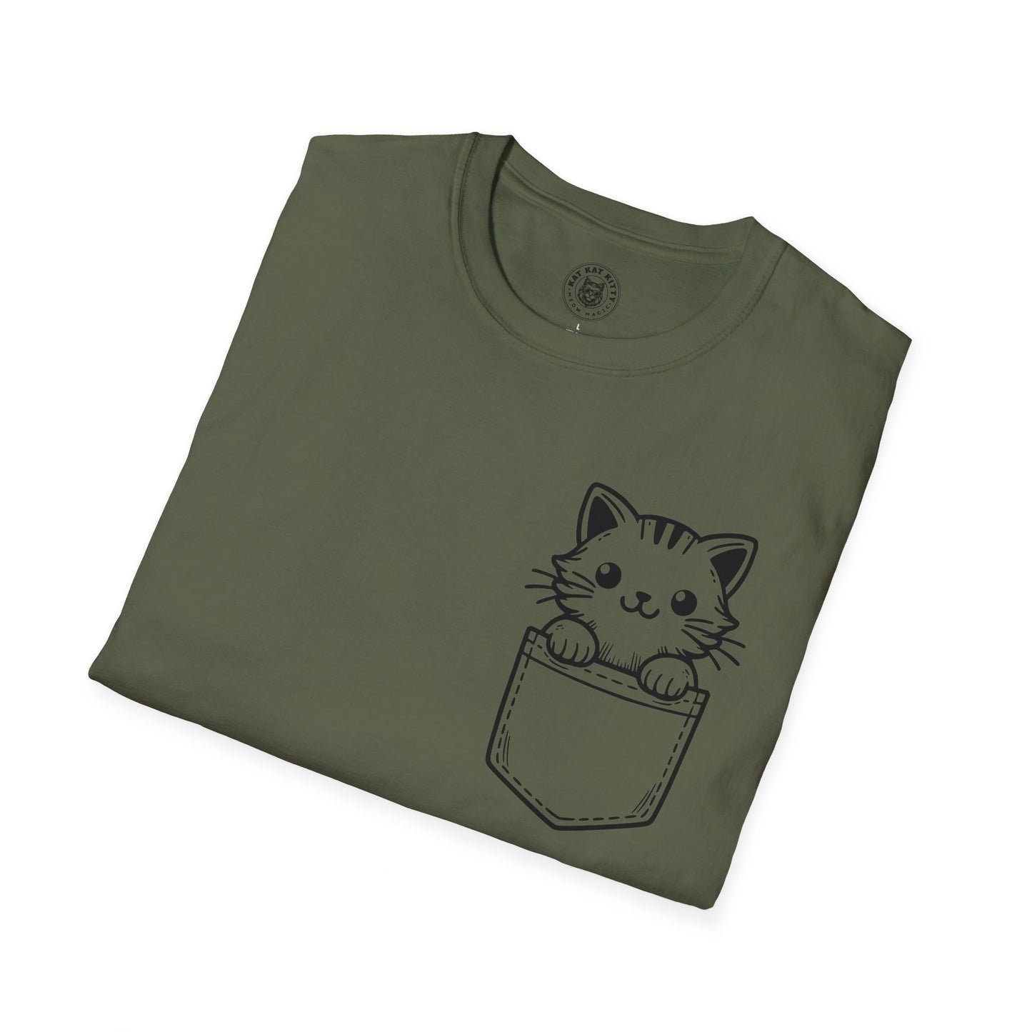 Cat In Pocket 1 - Unisex Cat Graphic Tees | Graphic T Shirts