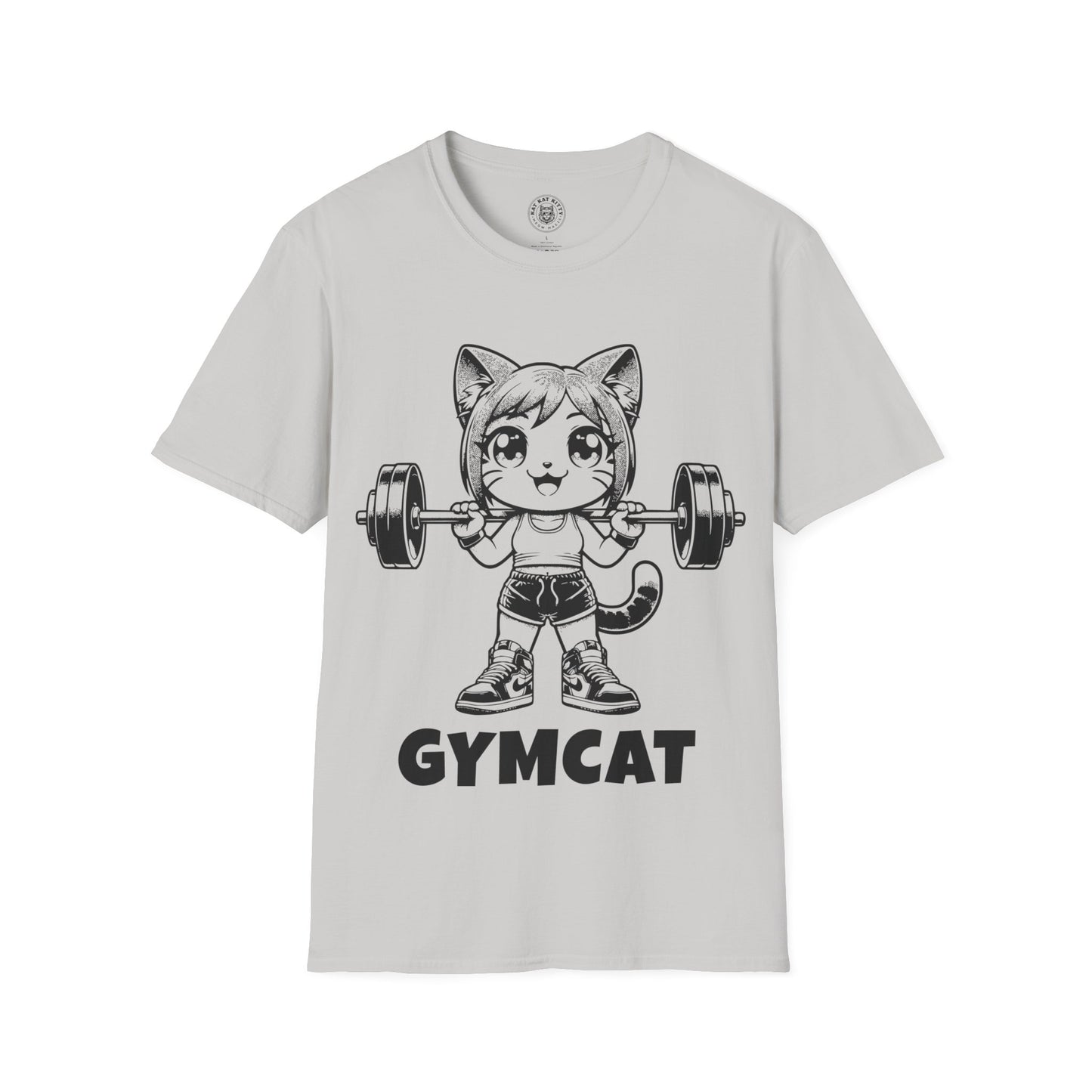 Gymcat Black Female - Unisex Cat Graphic Tees | Graphic T Shirts