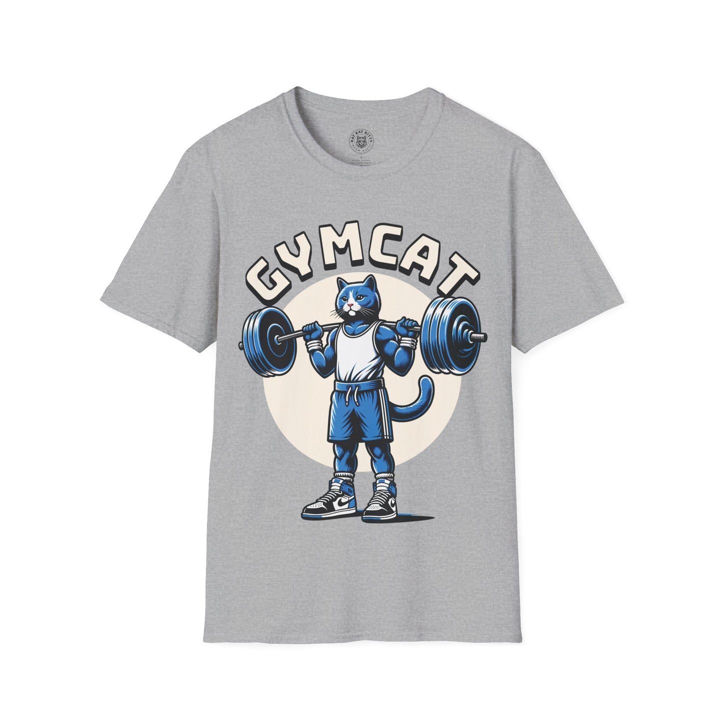 Gymcat Blue Cat - Unisex Cat Graphic Tees | Graphic T Shirts