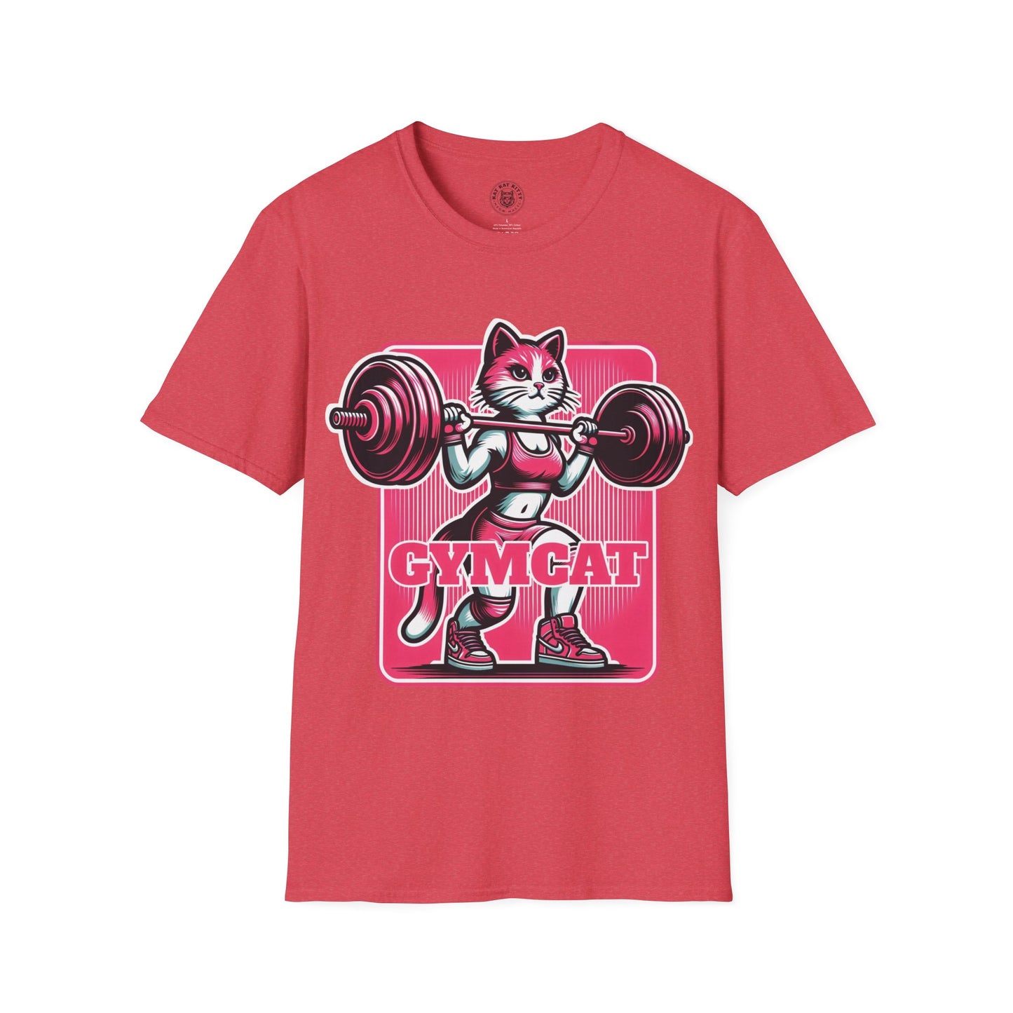 Gymcat Pink Cat - Unisex Cat Graphic Tees | Graphic T Shirts
