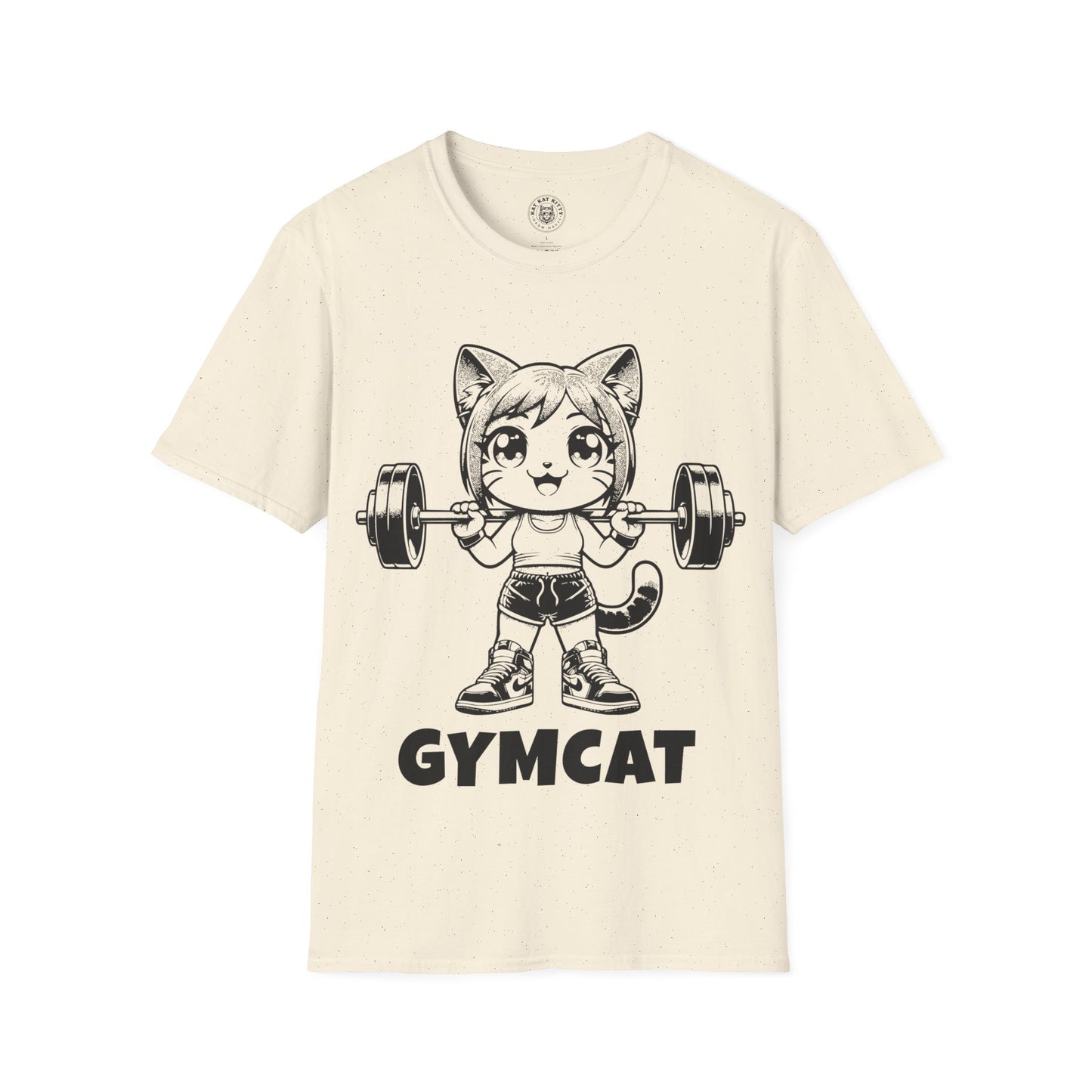 Gymcat Black Female - Unisex Cat Graphic Tees | Graphic T Shirts