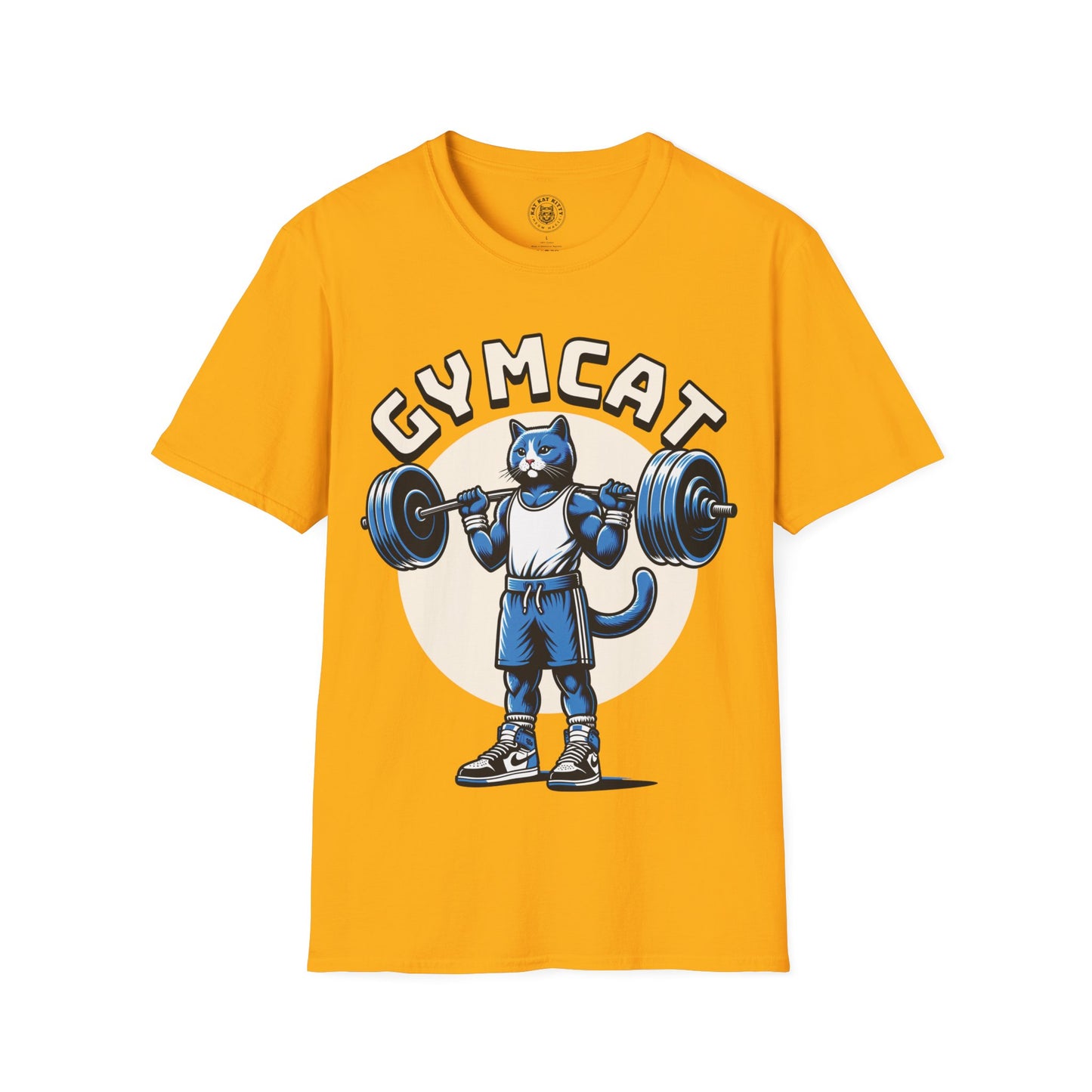 Gymcat Blue Cat - Unisex Cat Graphic Tees | Graphic T Shirts