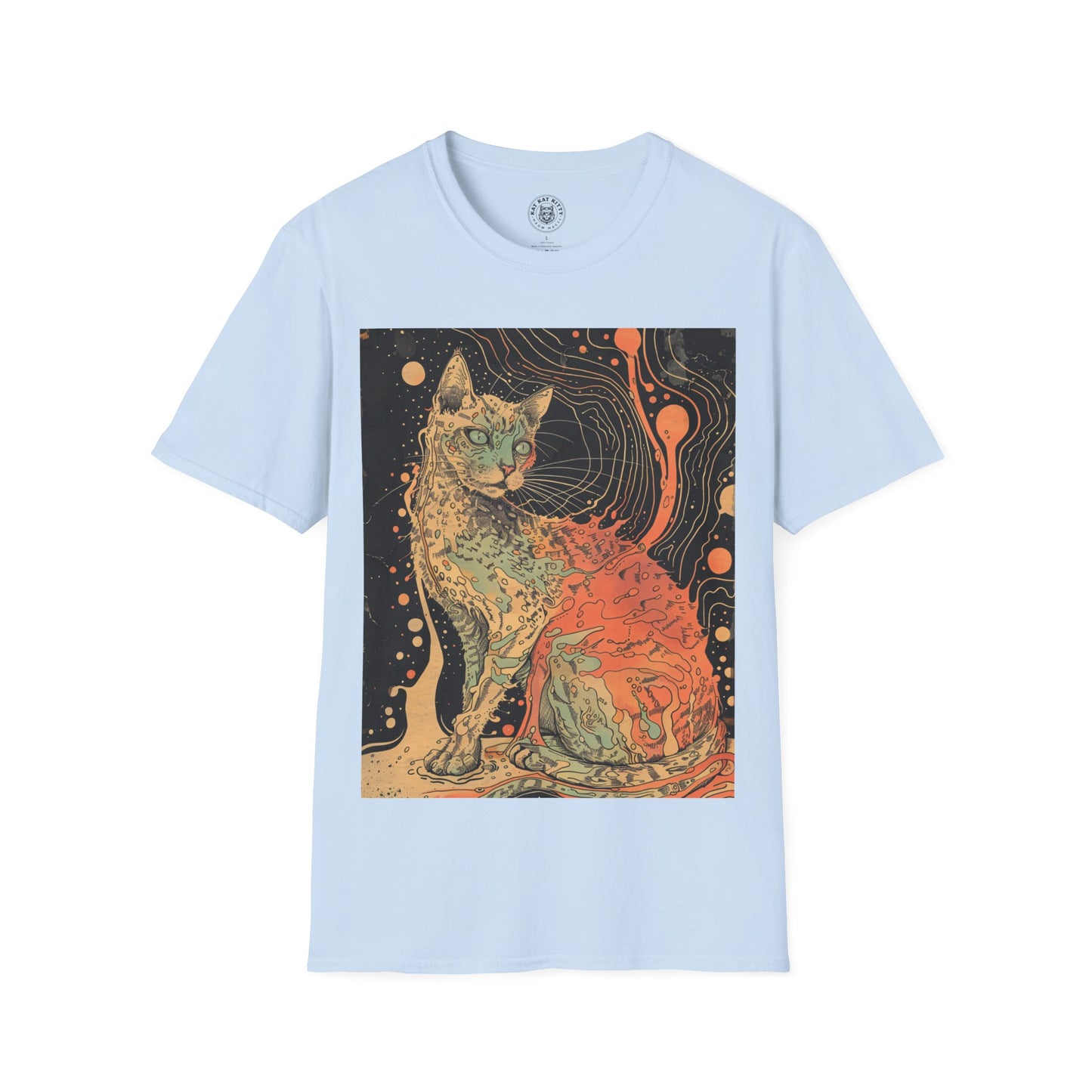Illustration Stoner Doom Cat - Unisex Cat Graphic Tees | Graphic T Shirts