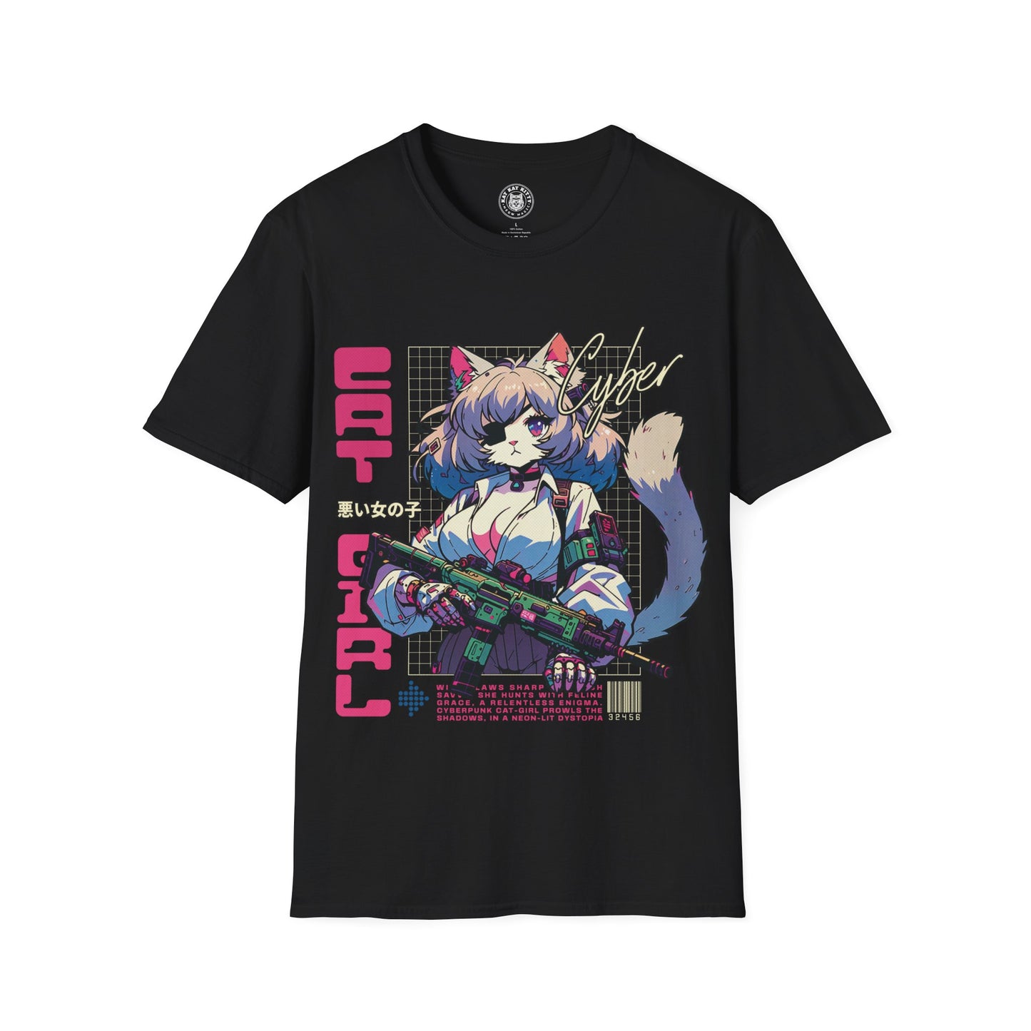 Cyber Cat Girl - Unisex Cat Graphic Tees | Graphic T Shirts