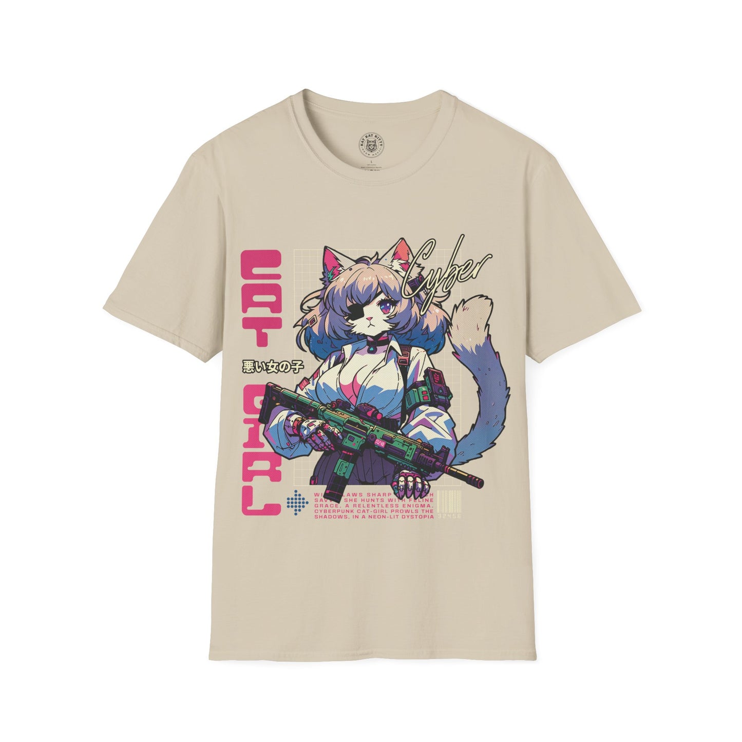 Cyber Cat Girl - Unisex Cat Graphic Tees | Graphic T Shirts