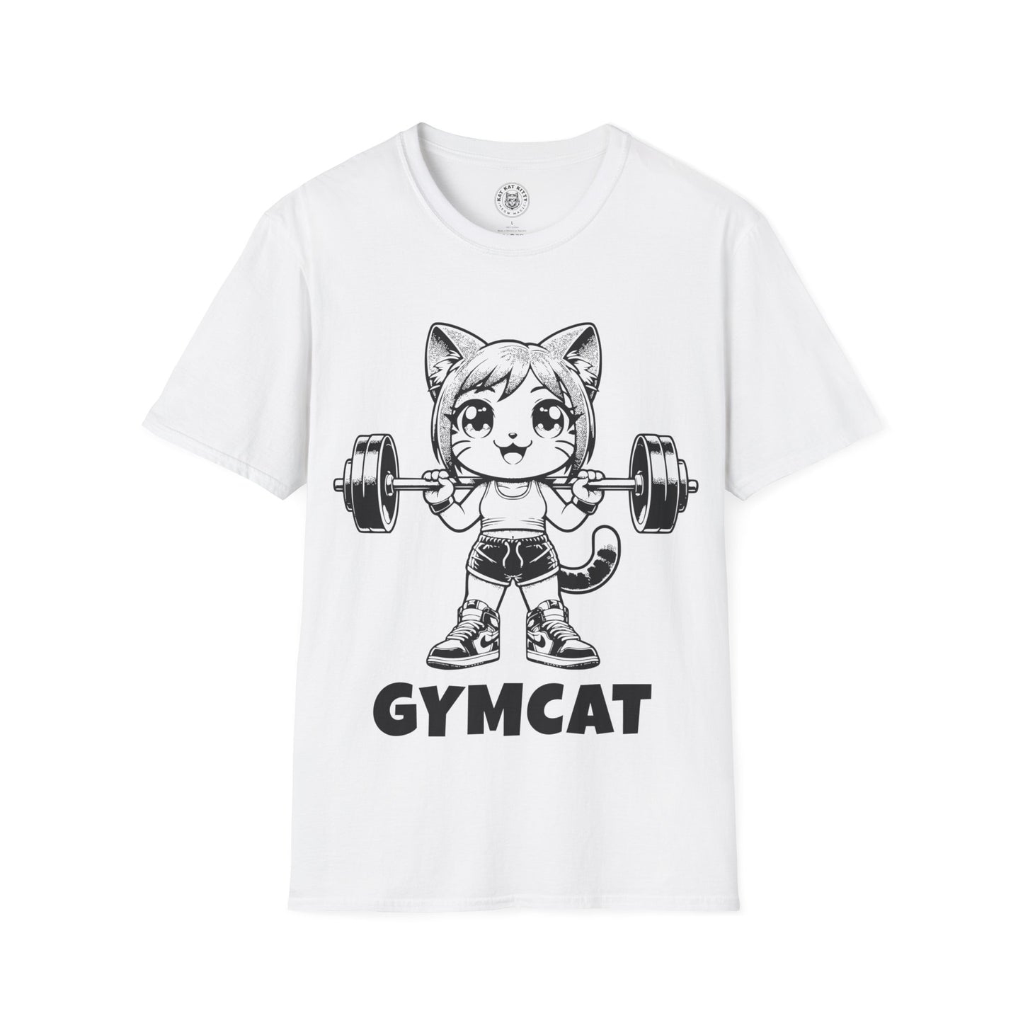 Gymcat Black Female - Unisex Cat Graphic Tees | Graphic T Shirts