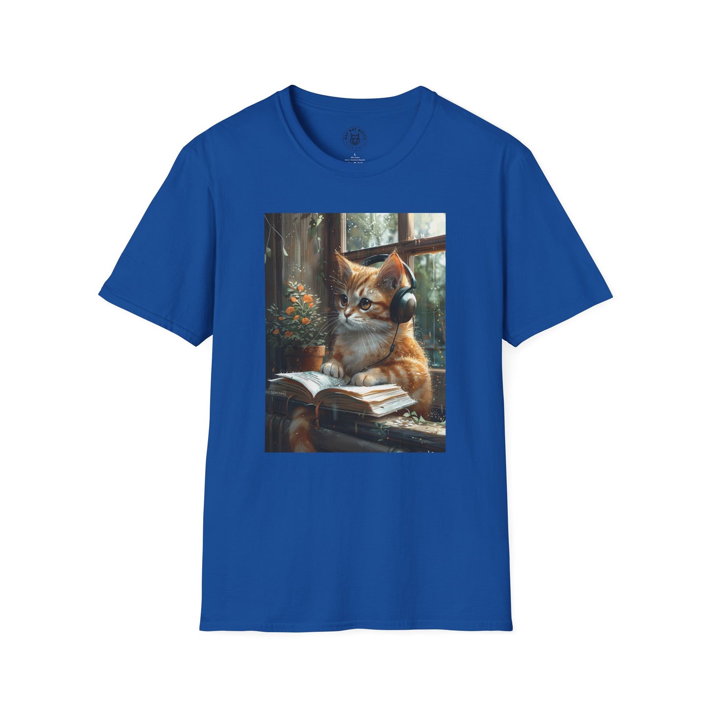 Painting Reading Cat - Unisex Cat Graphic Tees | Graphic T Shirts