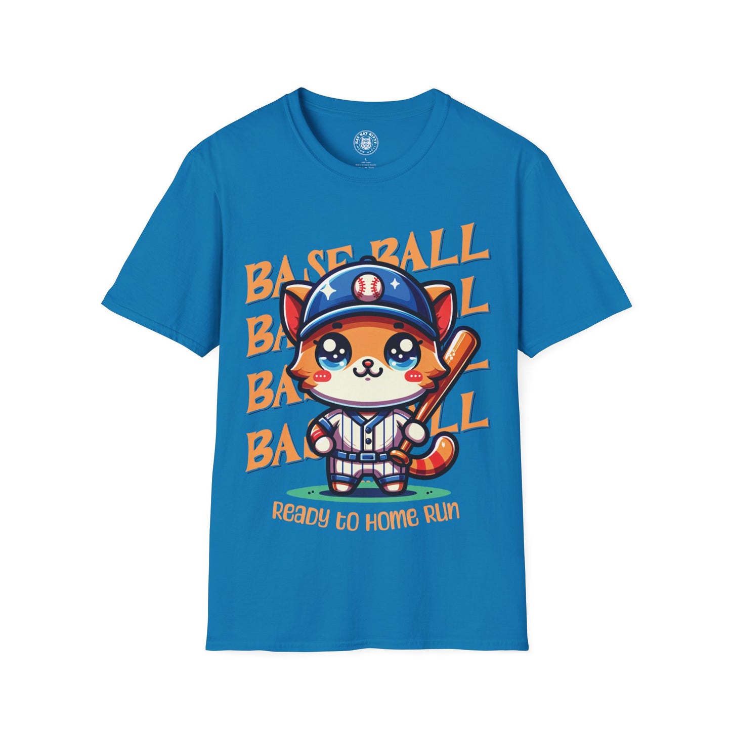Baseball Cat - Unisex Cat Graphic Tees | Graphic T Shirts