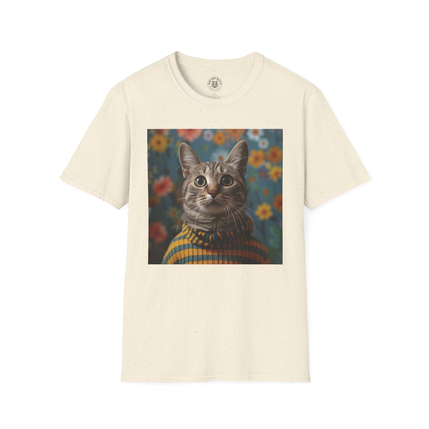 Portrait of a Cat in a Sweater - Unisex Cat Graphic Tees | Graphic T Shirts