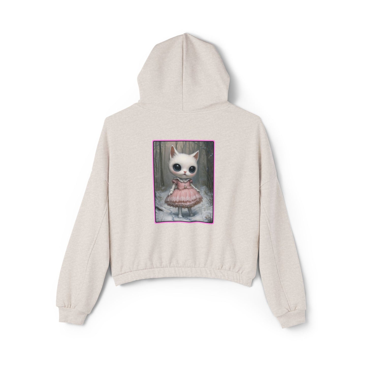 Kitsch Princess - Women's Cinched Bottom Cat Hoodie