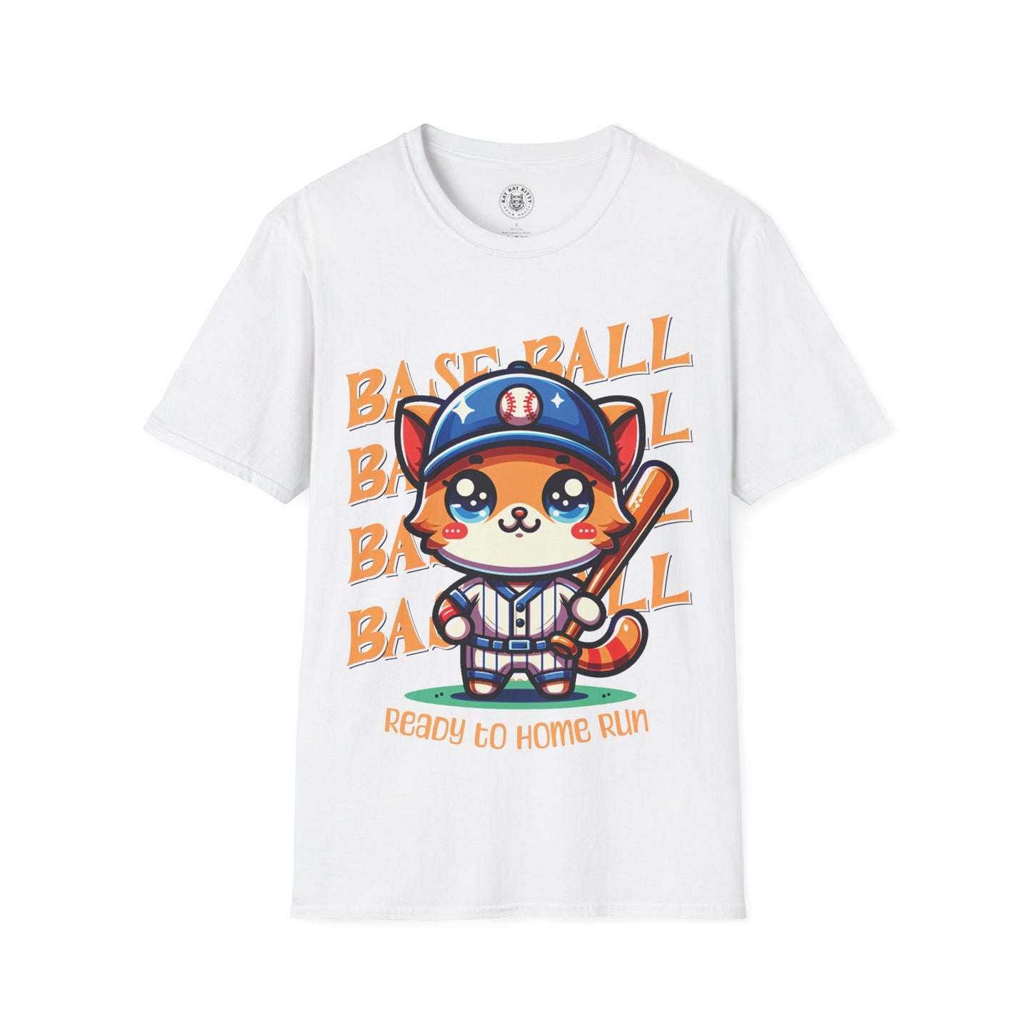 Baseball Cat - Unisex Cat Graphic Tees | Graphic T Shirts