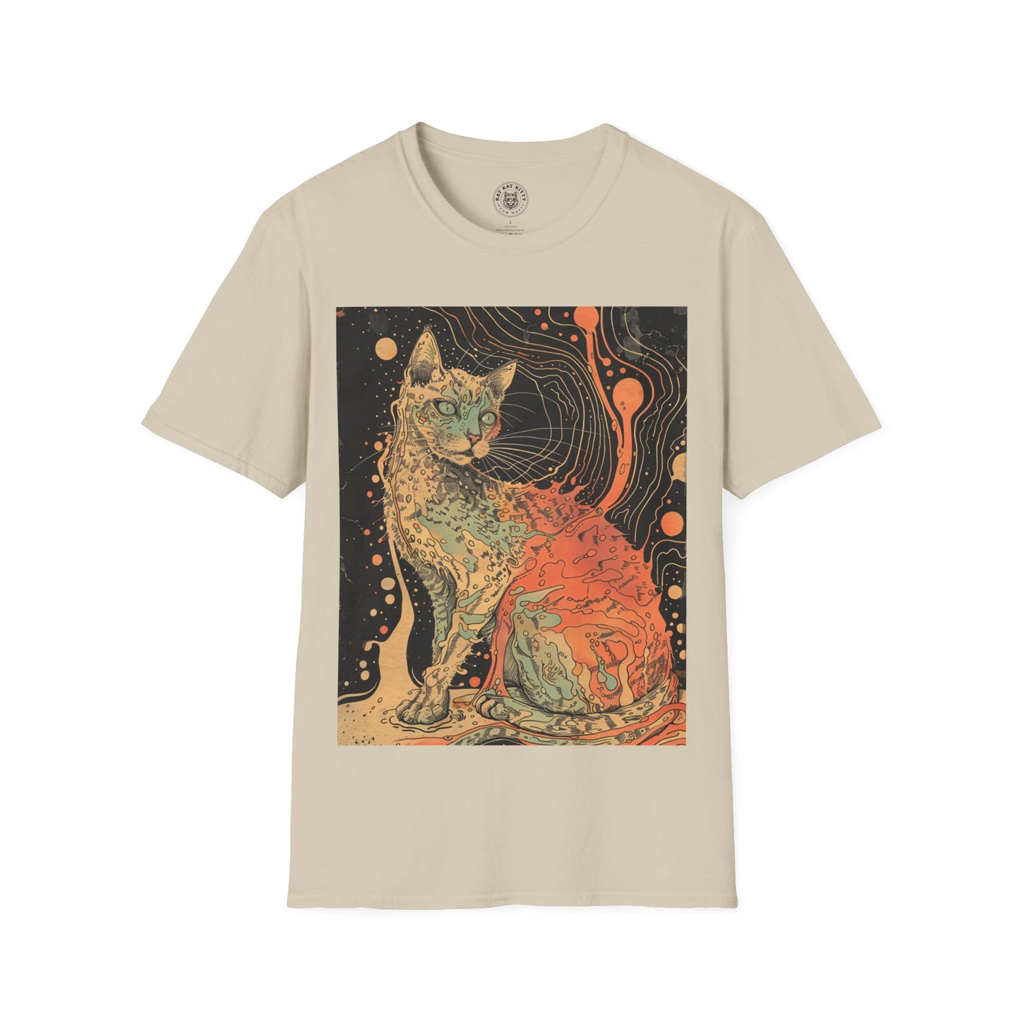 Illustration Stoner Doom Cat - Unisex Cat Graphic Tees | Graphic T Shirts