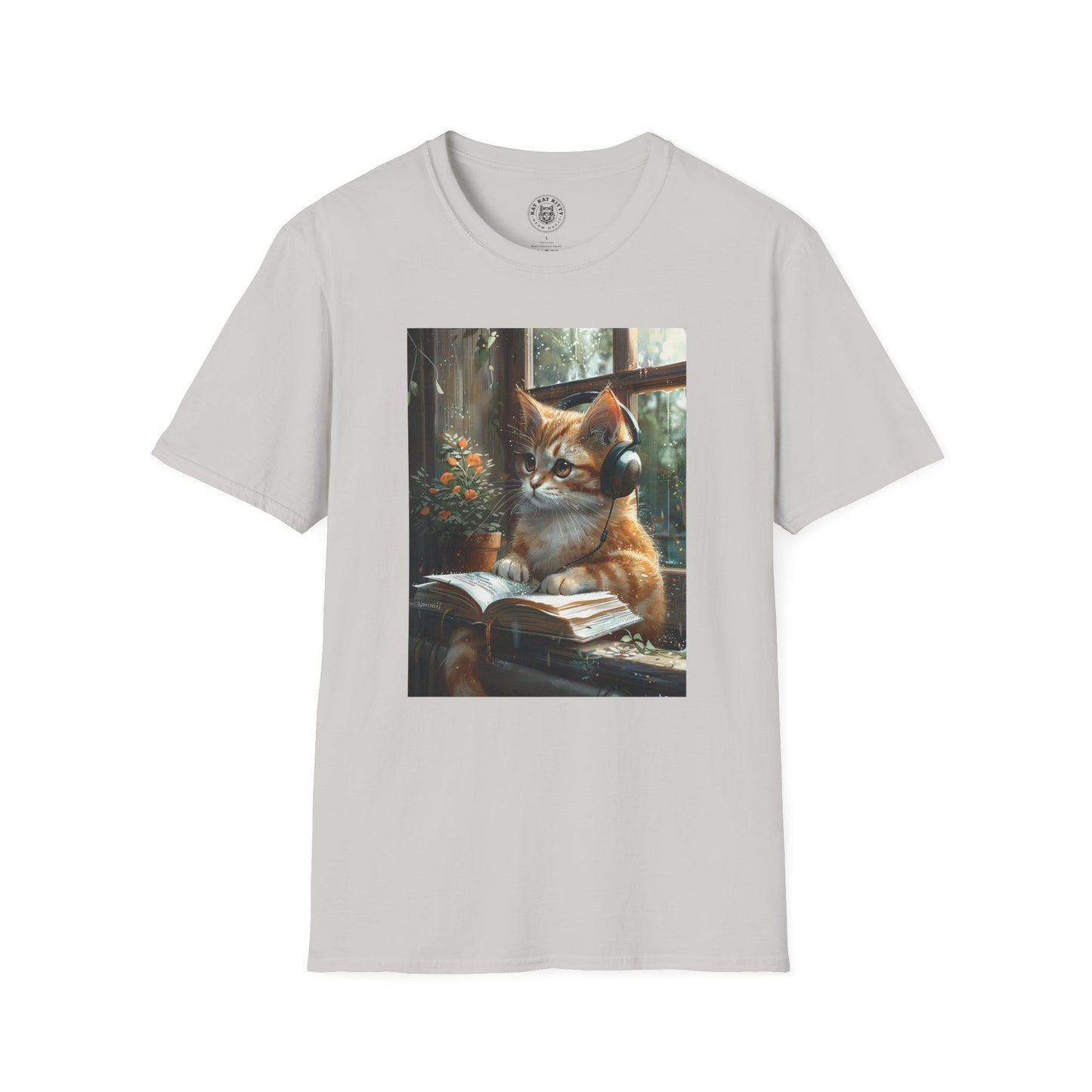 Painting Reading Cat - Unisex Cat Graphic Tees | Graphic T Shirts