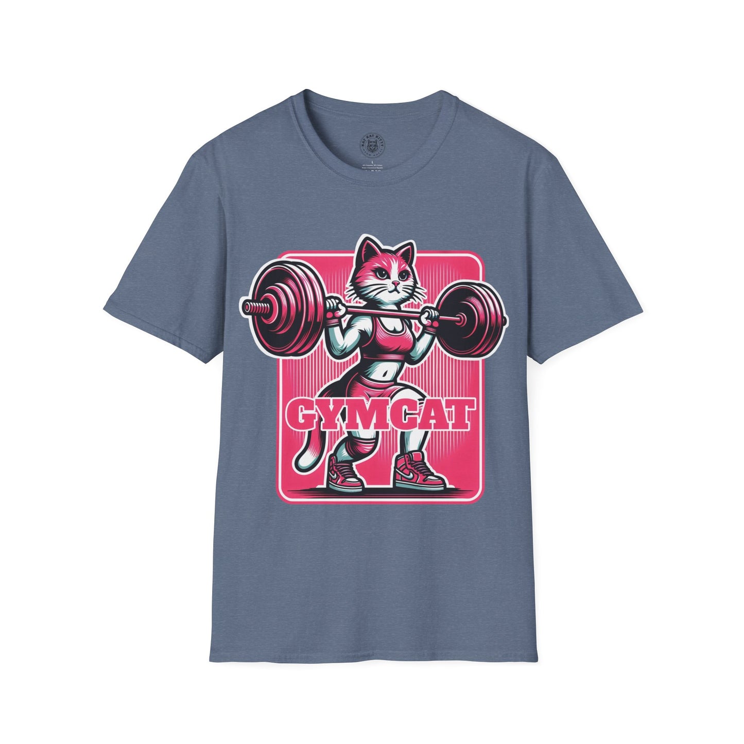 Gymcat Pink Cat - Unisex Cat Graphic Tees | Graphic T Shirts