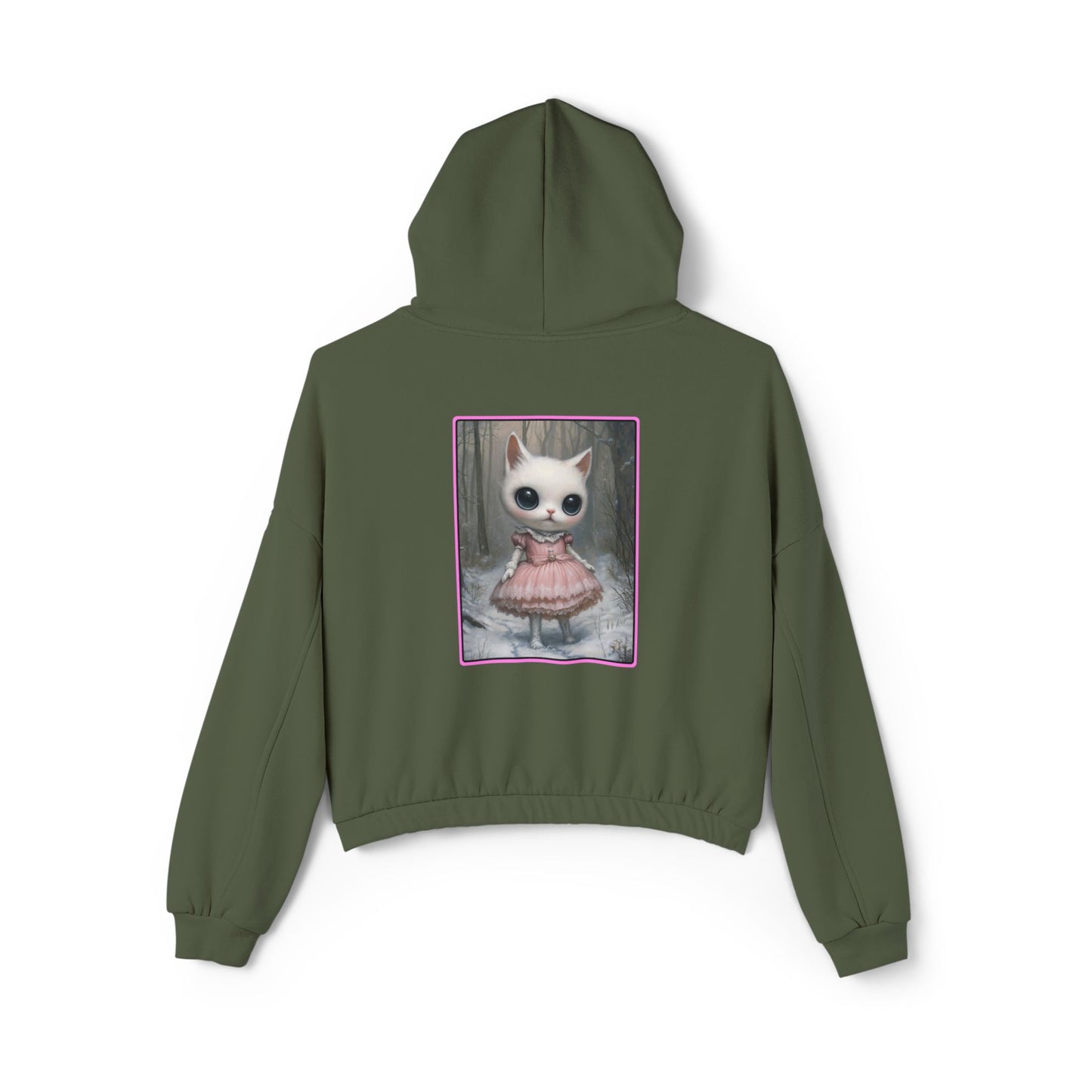 Kitsch Princess - Women's Cinched Bottom Cat Hoodie
