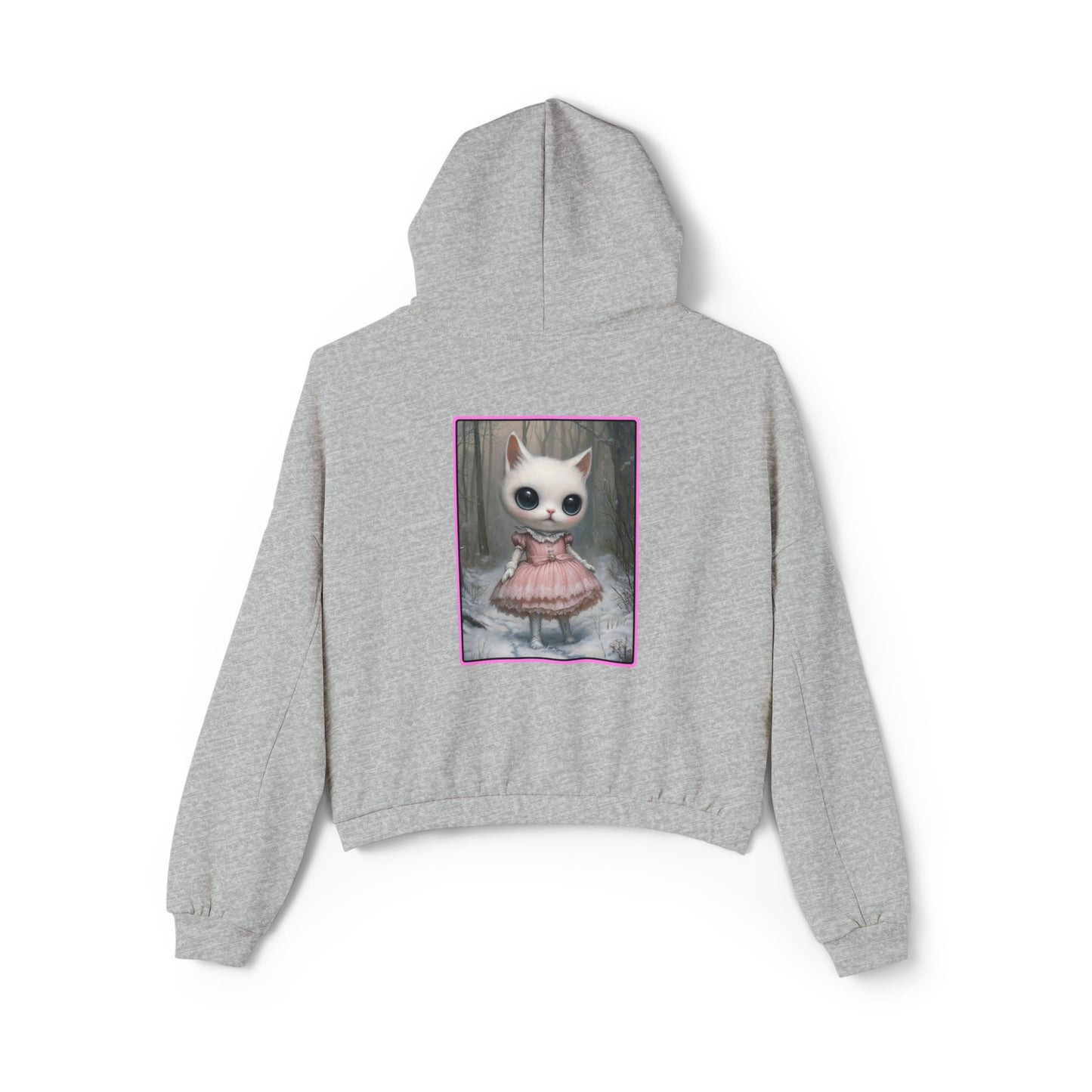 Kitsch Princess - Women's Cinched Bottom Cat Hoodie