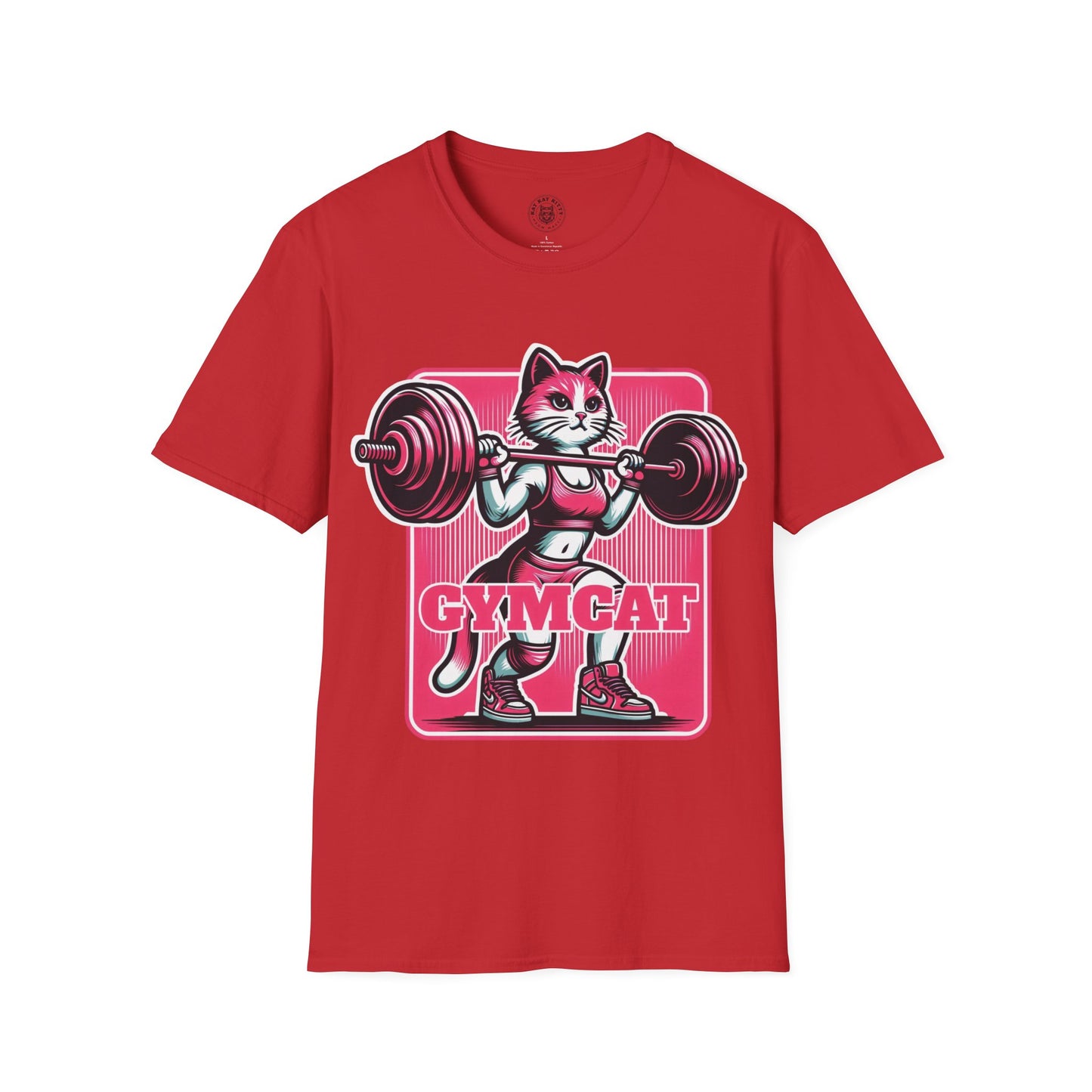 Gymcat Pink Cat - Unisex Cat Graphic Tees | Graphic T Shirts