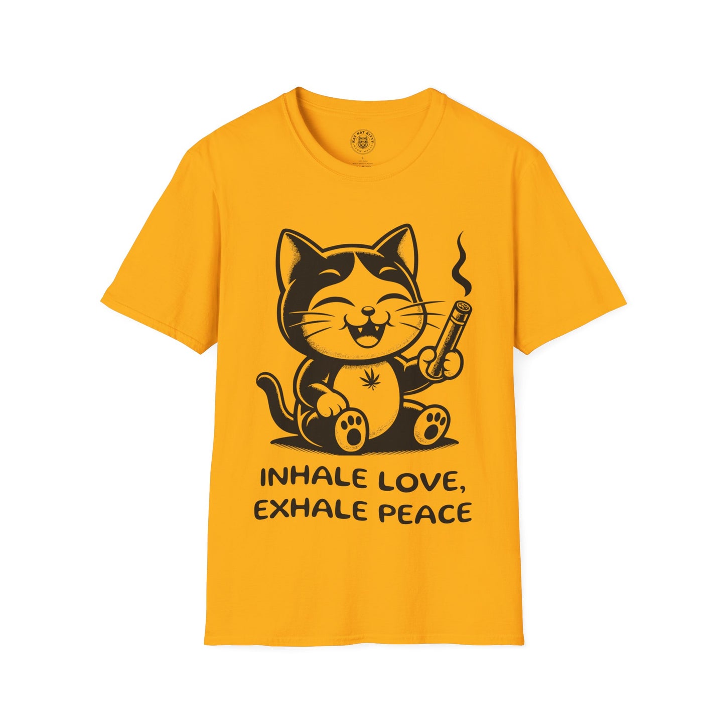Inhale Love Exhale Peace - Unisex Cat Graphic Tees | Graphic T Shirts