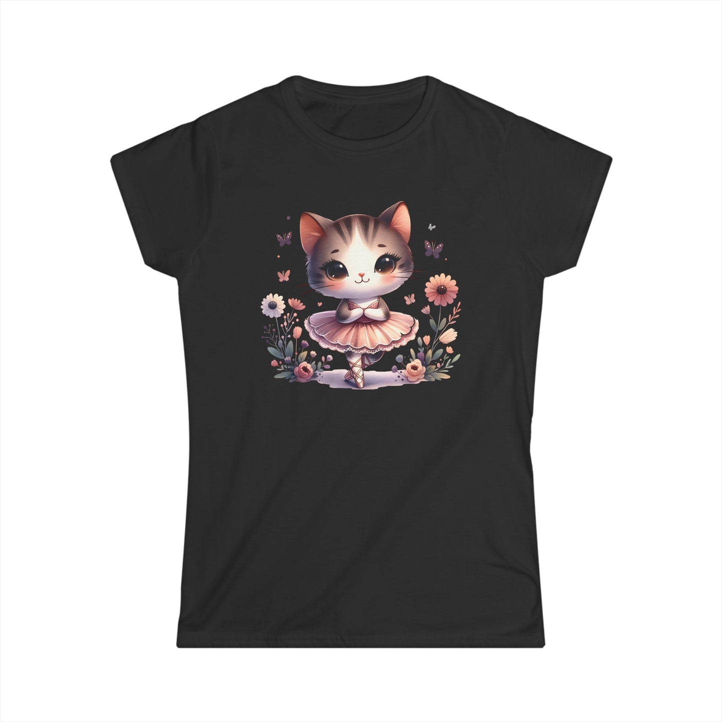 Ballerina Cute Cat - Women's Cat Graphic Tees | Graphic T Shirts