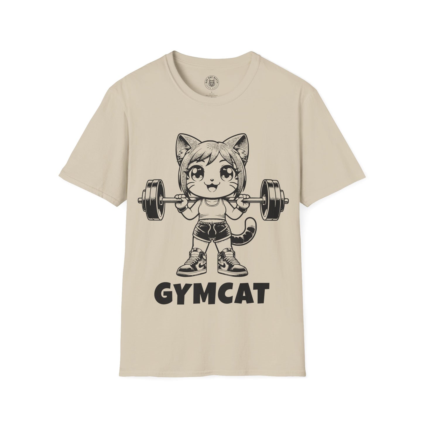 Gymcat Black Female - Unisex Cat Graphic Tees | Graphic T Shirts