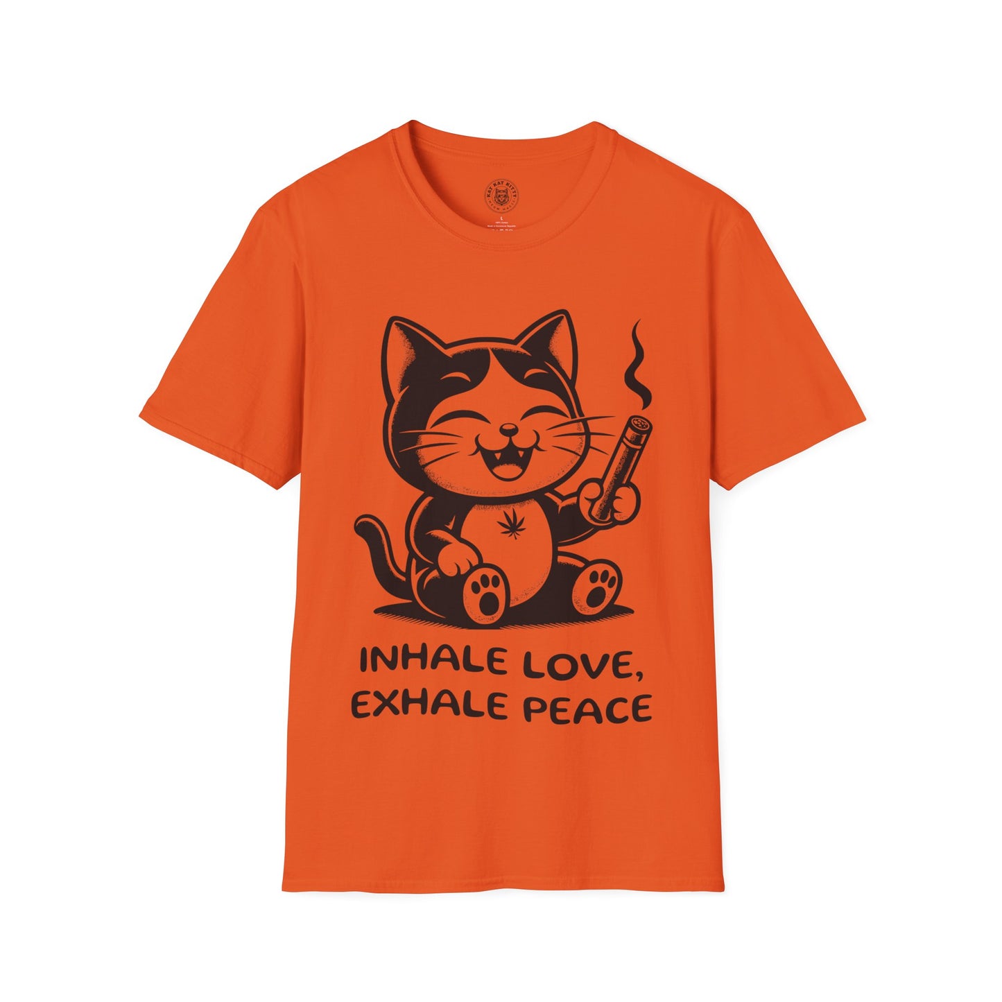 Inhale Love Exhale Peace - Unisex Cat Graphic Tees | Graphic T Shirts