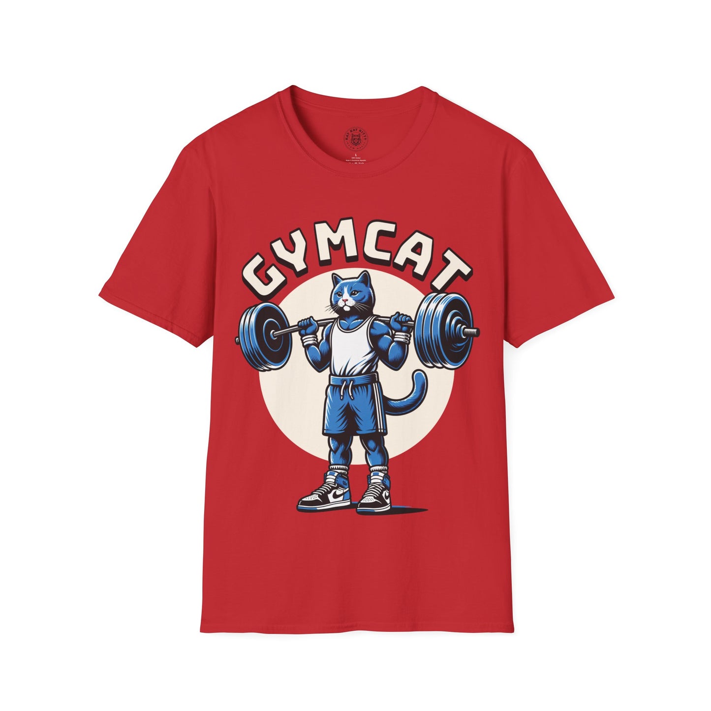 Gymcat Blue Cat - Unisex Cat Graphic Tees | Graphic T Shirts