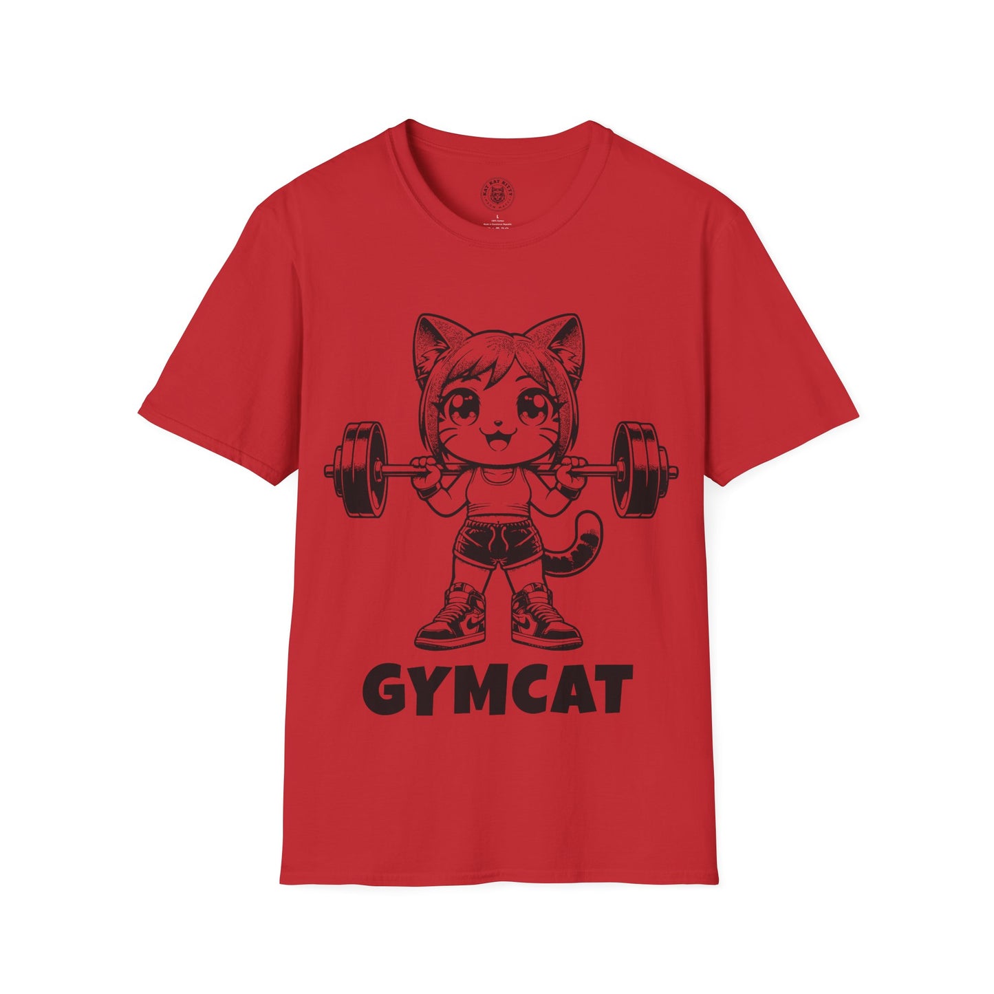 Gymcat Black Female - Unisex Cat Graphic Tees | Graphic T Shirts