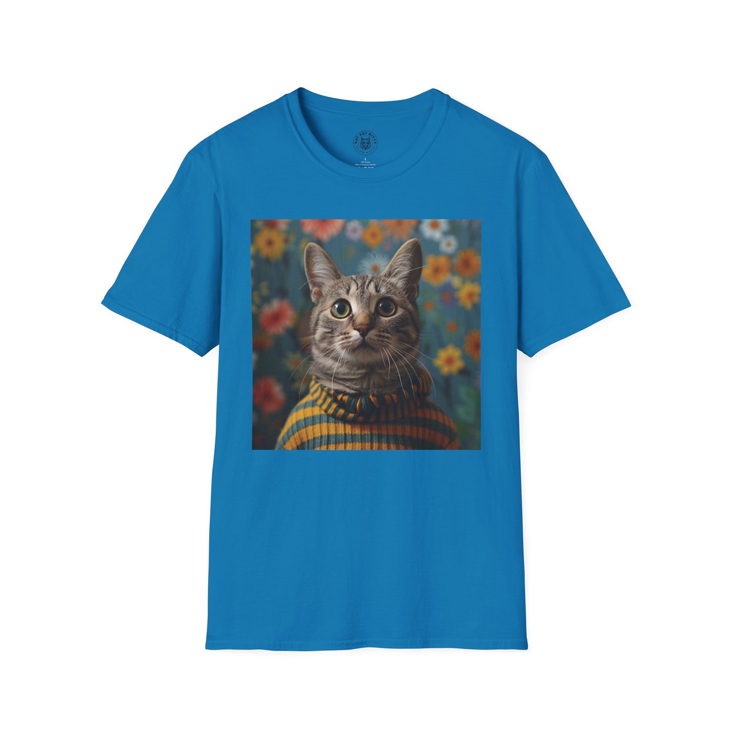 Portrait of a Cat in a Sweater - Unisex Cat Graphic Tees | Graphic T Shirts