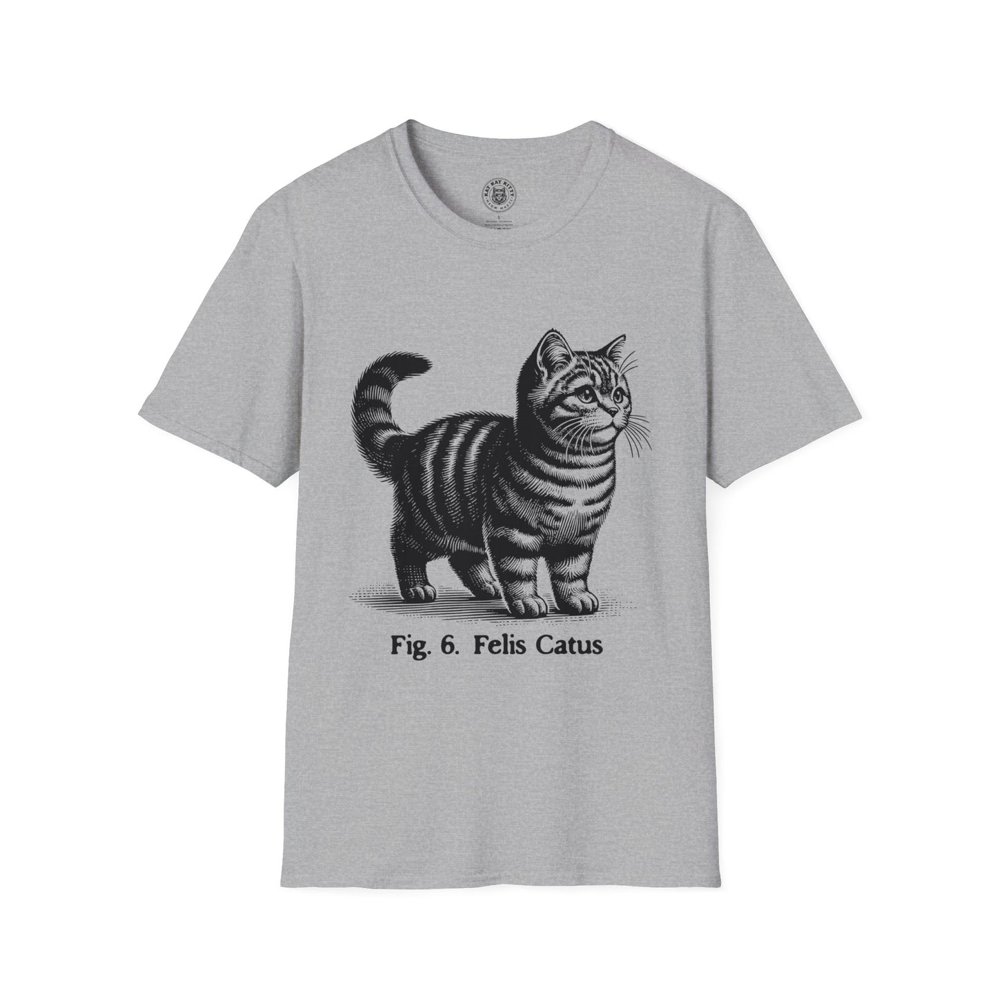 Cat Antique Scientific Drawing - Unisex Cat Graphic Tees | Graphic T Shirts