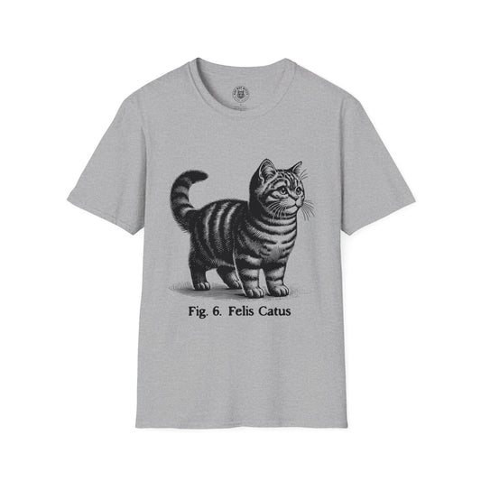 Cat Antique Scientific Drawing - Unisex Cat Graphic Tees | Graphic T Shirts