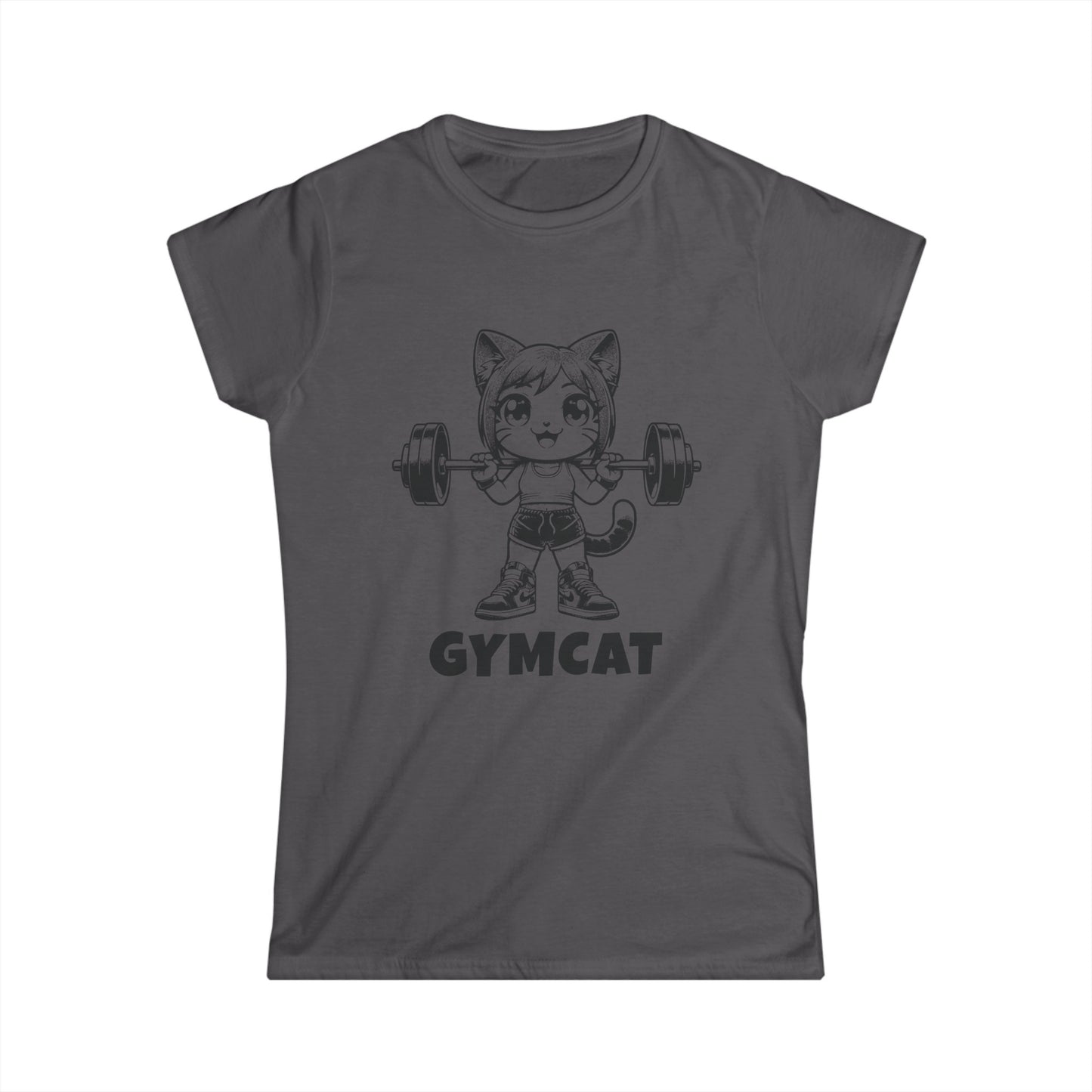 Gymcat Black Female - Women's Cat Graphic Tees | Graphic T Shirts