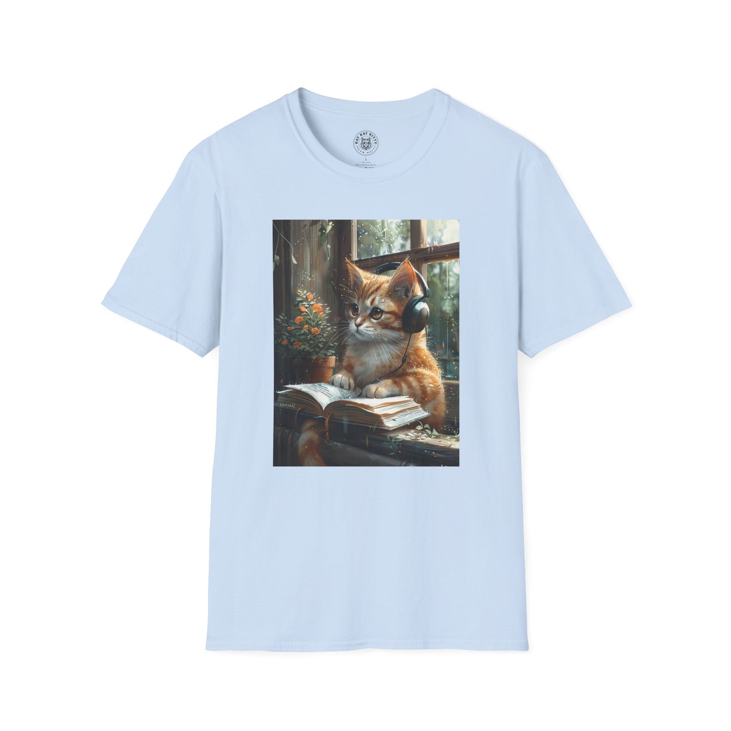 Painting Reading Cat - Unisex Cat Graphic Tees | Graphic T Shirts