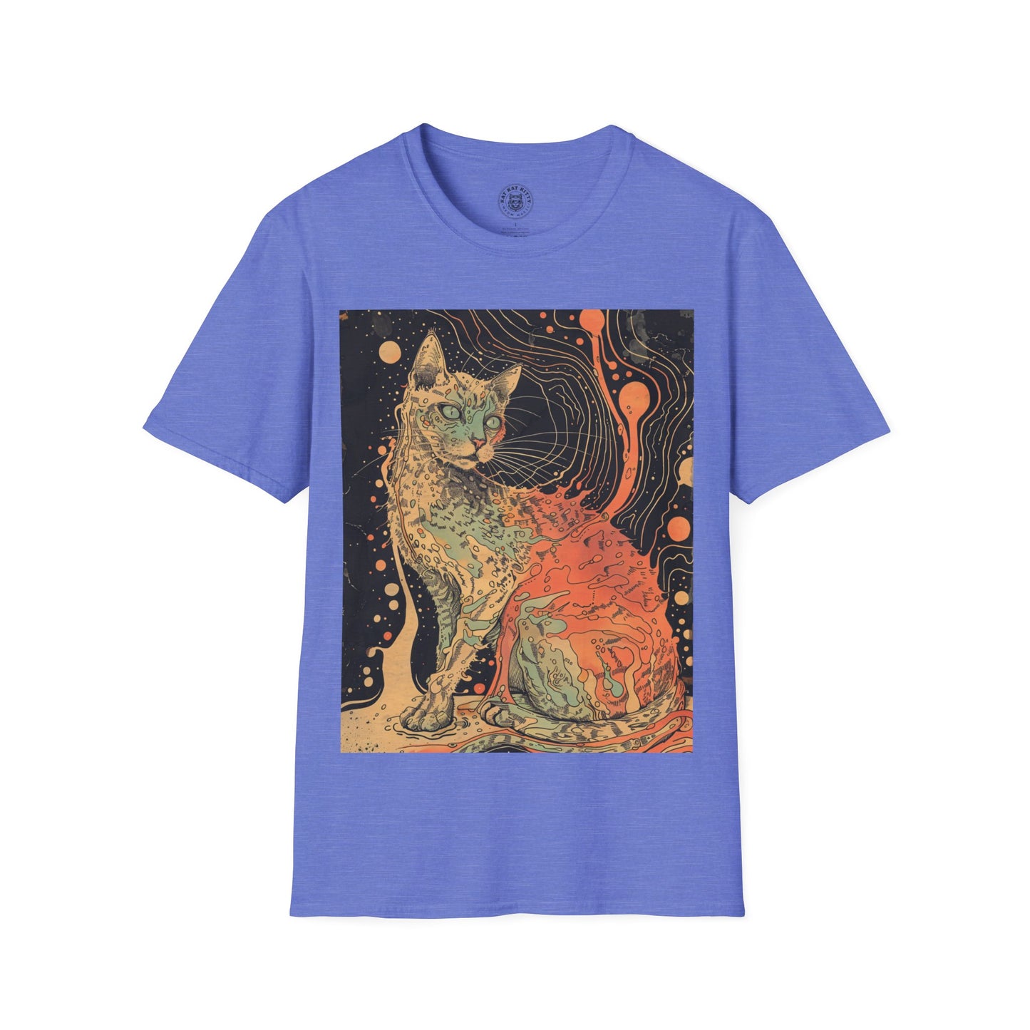 Illustration Stoner Doom Cat - Unisex Cat Graphic Tees | Graphic T Shirts