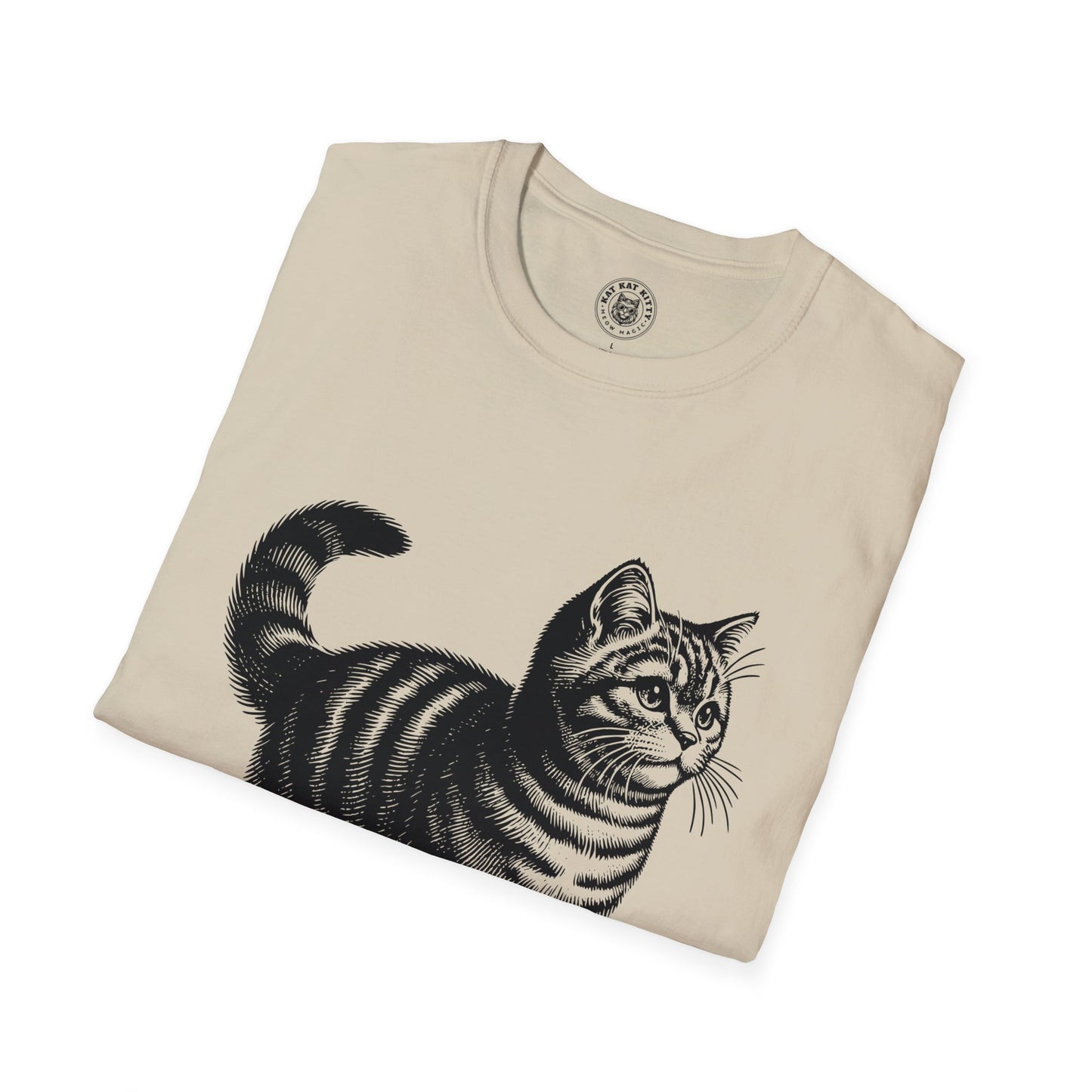 Cat Antique Scientific Drawing - Unisex Cat Graphic Tees | Graphic T Shirts