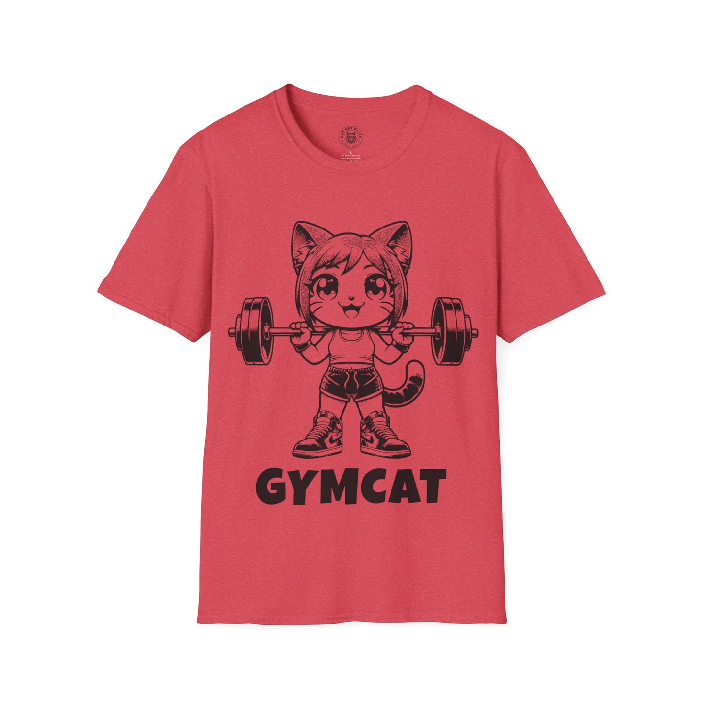 Gymcat Black Female - Unisex Cat Graphic Tees | Graphic T Shirts
