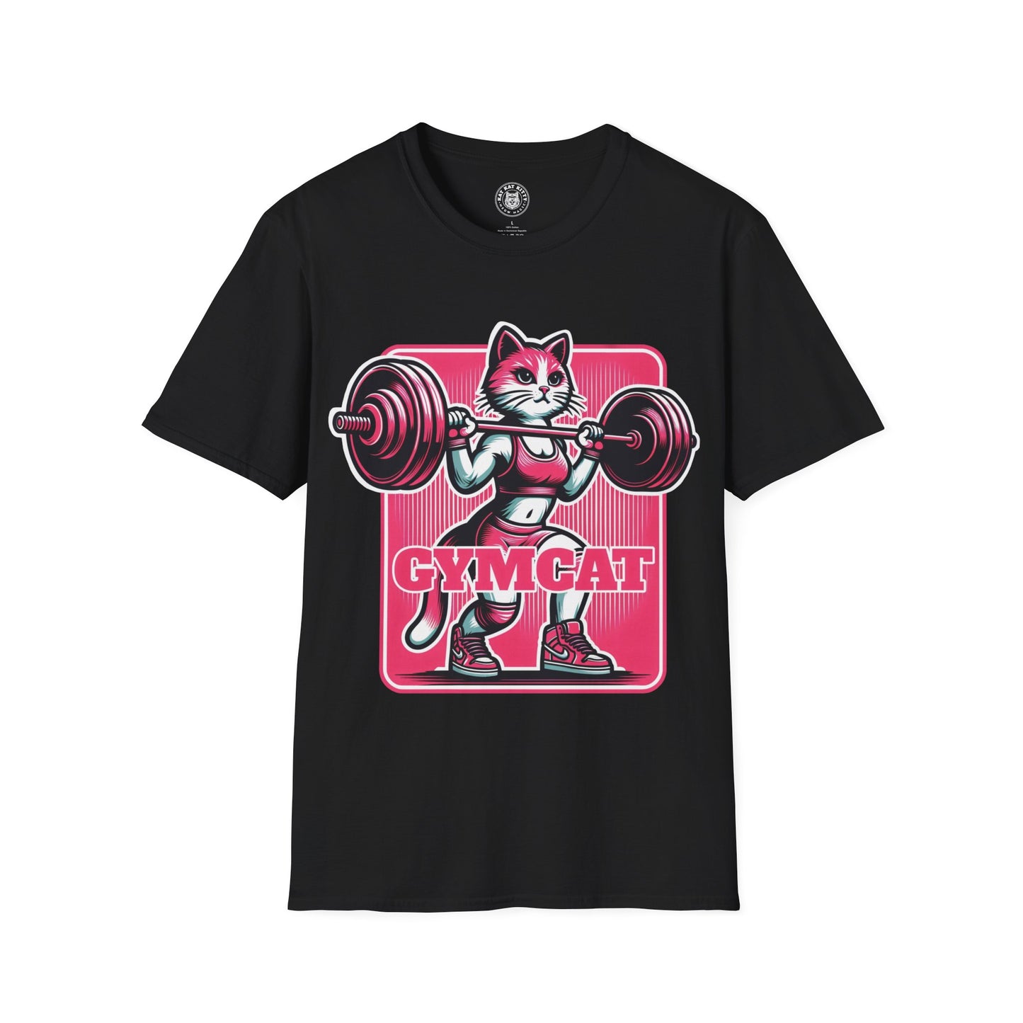 Gymcat Pink Cat - Unisex Cat Graphic Tees | Graphic T Shirts