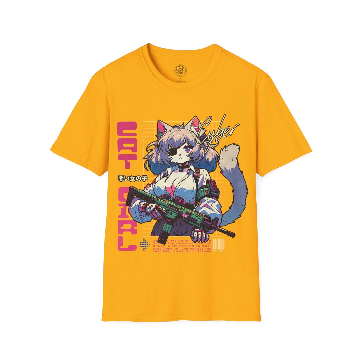 Cyber Cat Girl - Unisex Cat Graphic Tees | Graphic T Shirts