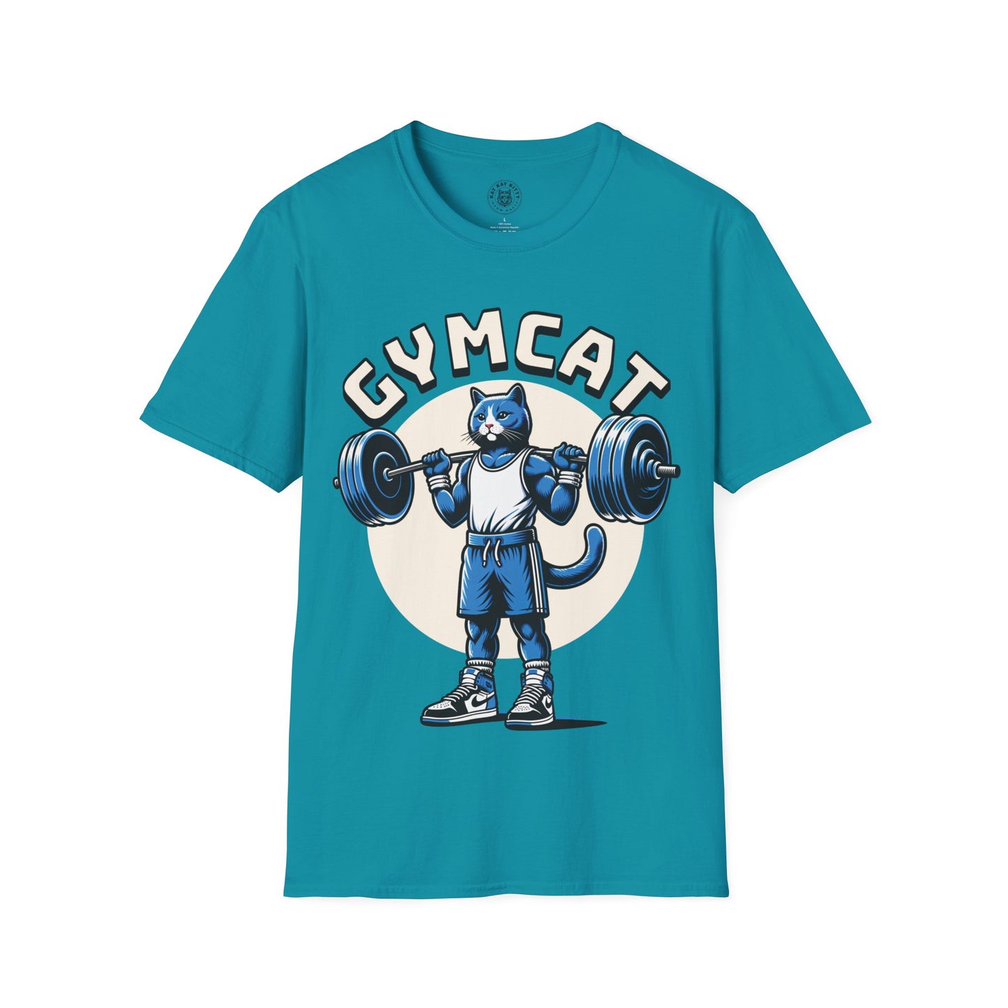 Gymcat Blue Cat - Unisex Cat Graphic Tees | Graphic T Shirts