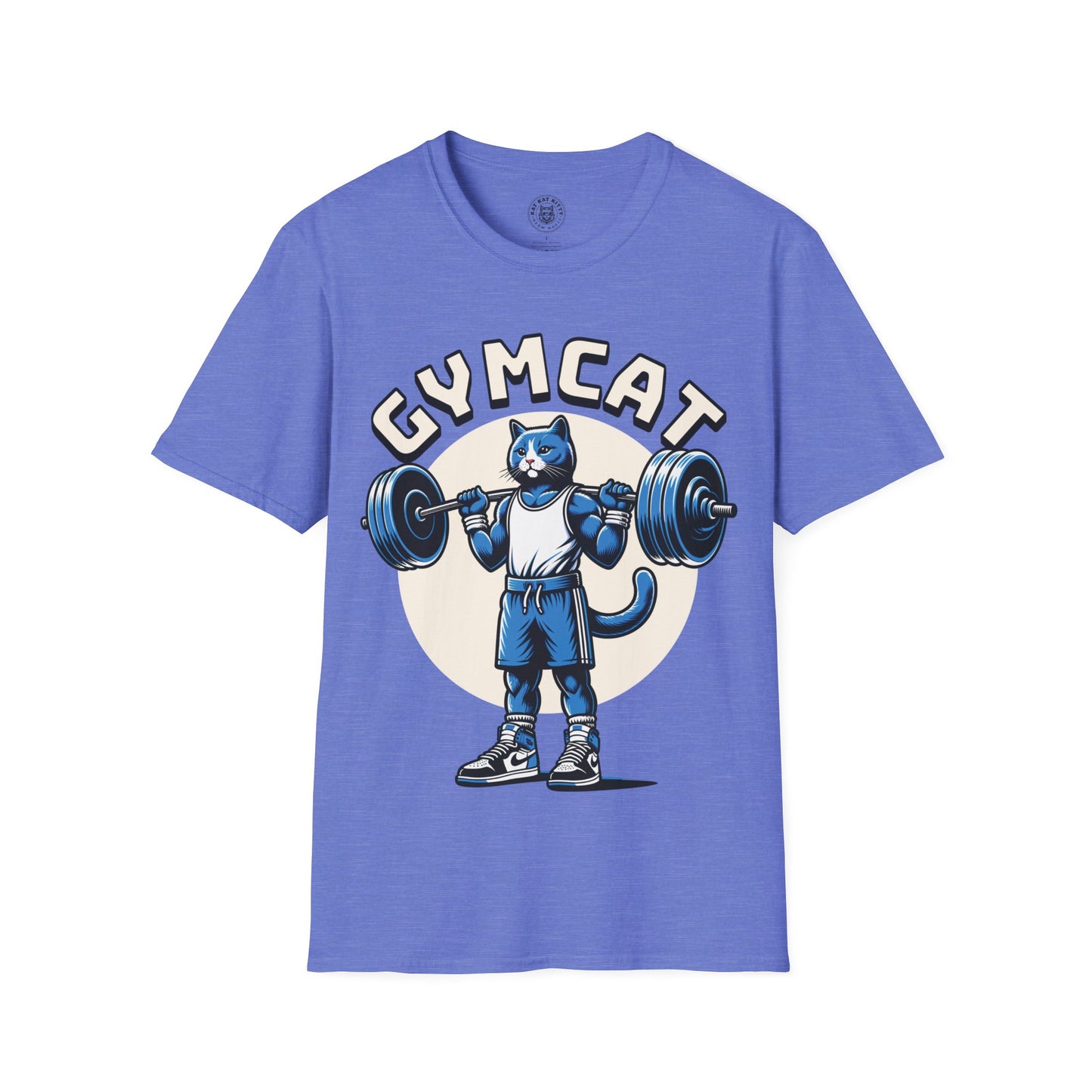 Gymcat Blue Cat - Unisex Cat Graphic Tees | Graphic T Shirts