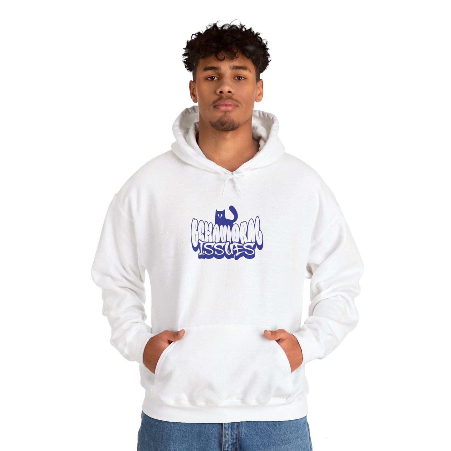 Behavioral Issues - Unisex Heavy Blend™ Hooded Cat Sweatshirt