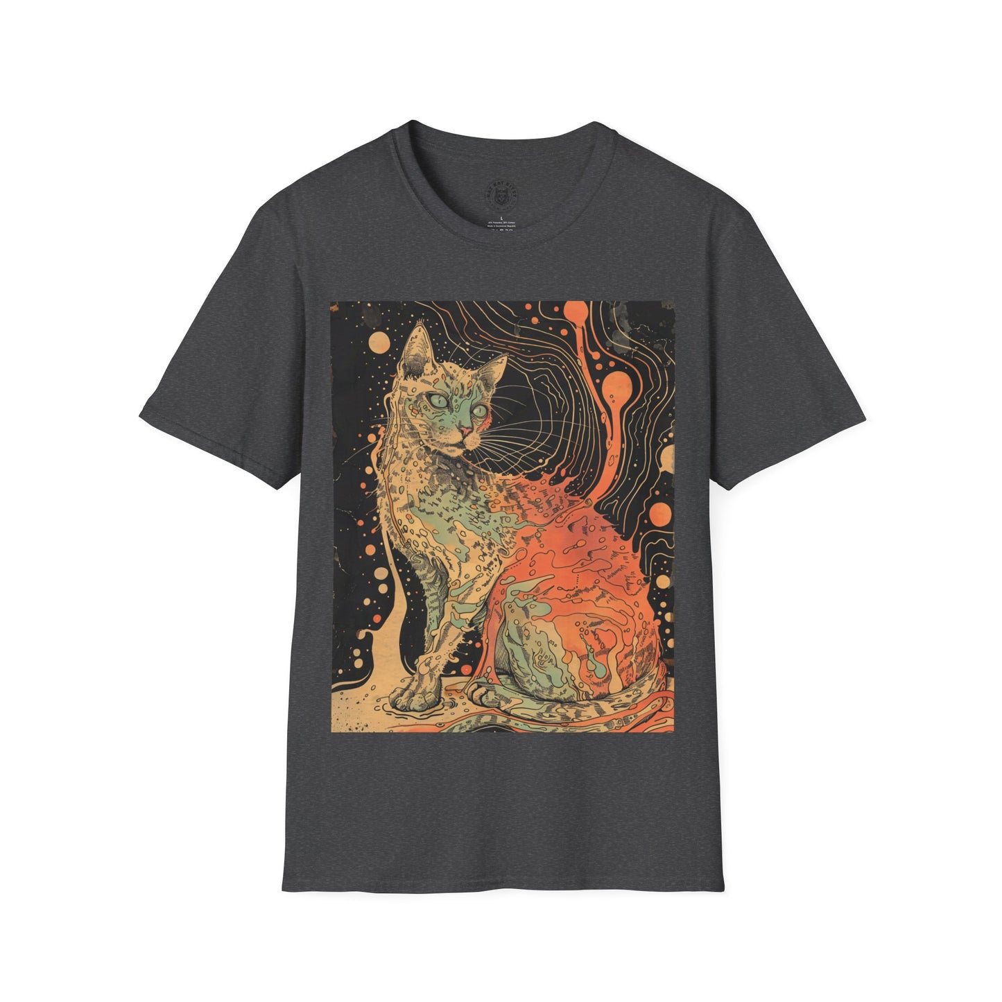 Illustration Stoner Doom Cat - Unisex Cat Graphic Tees | Graphic T Shirts