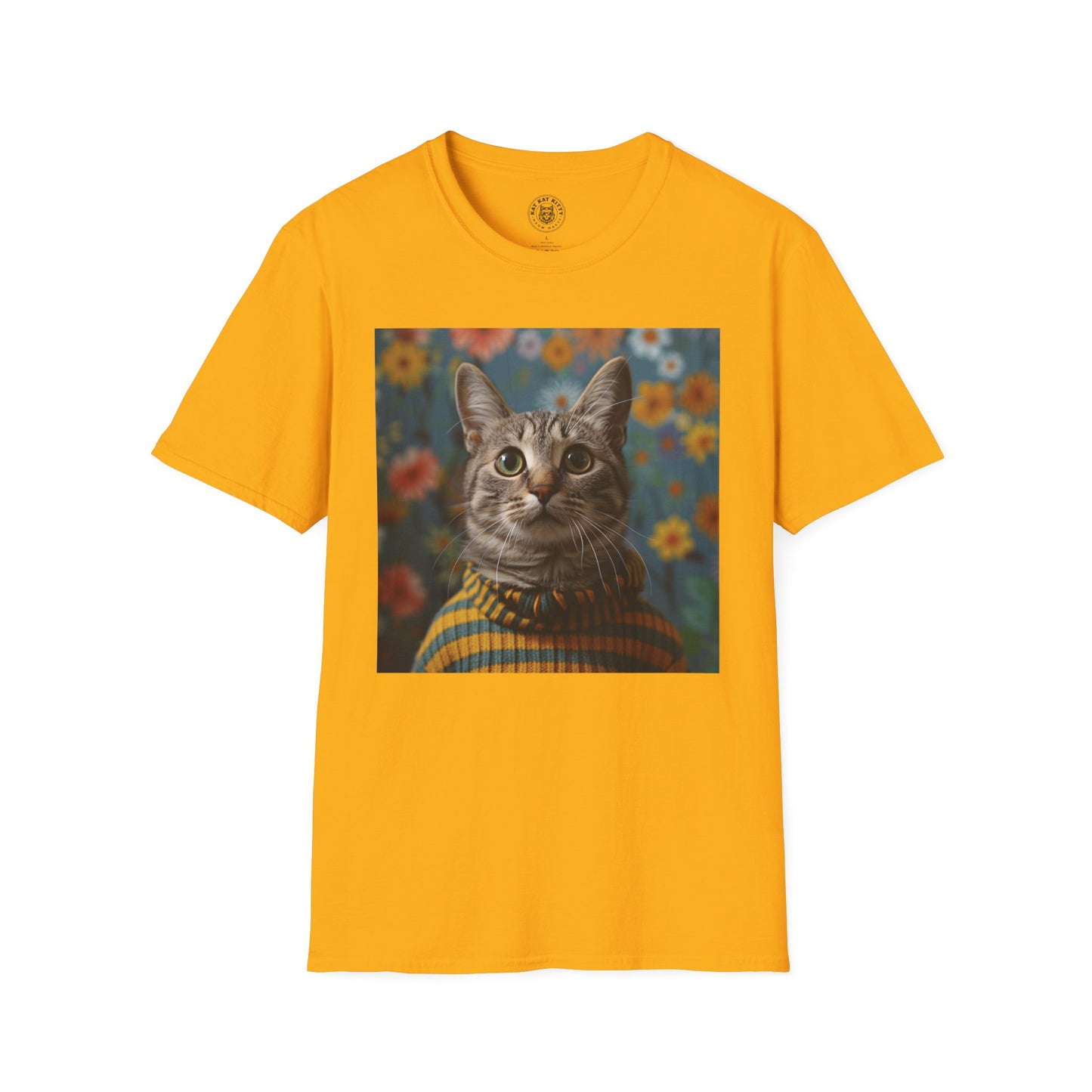 Portrait of a Cat in a Sweater - Unisex Cat Graphic Tees | Graphic T Shirts