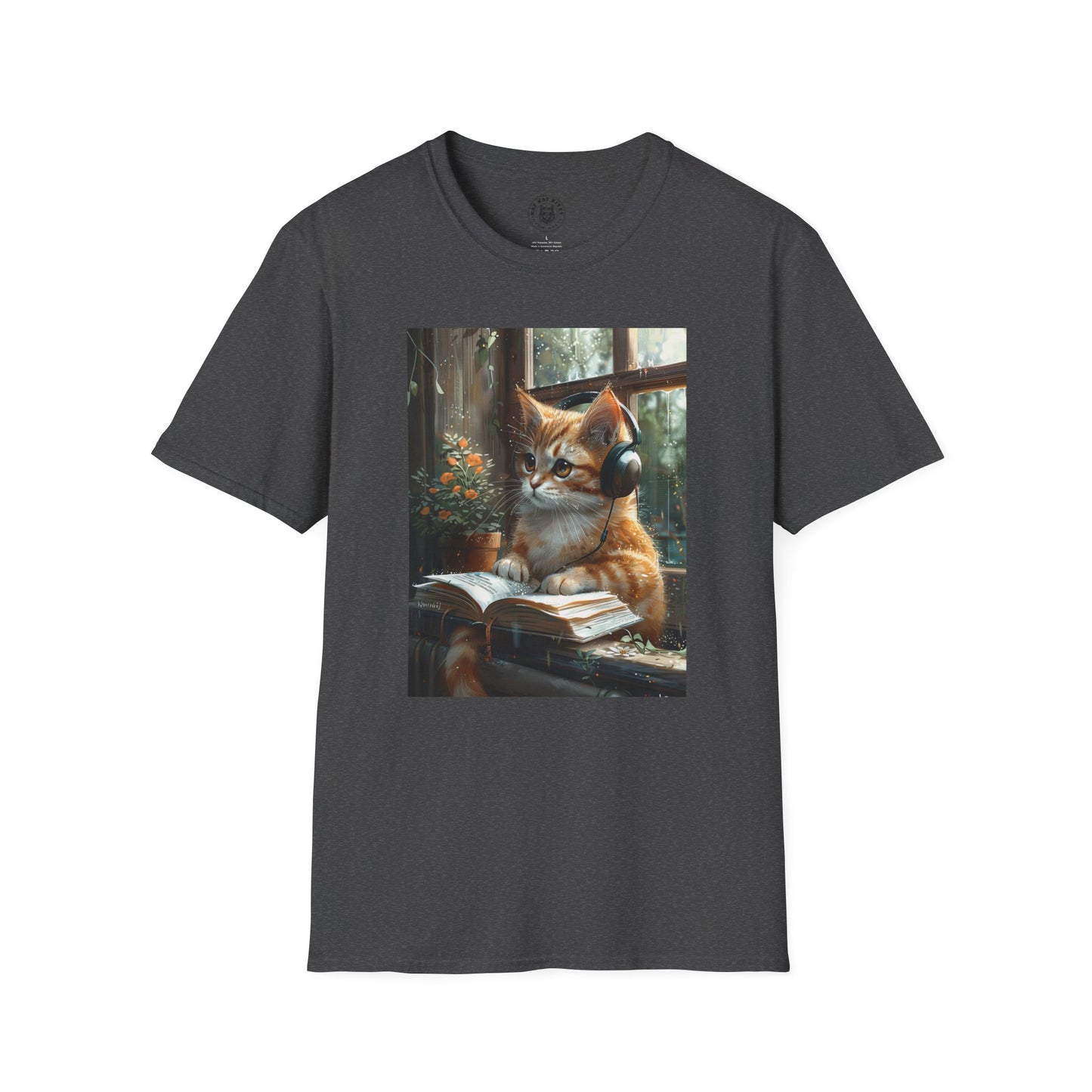 Painting Reading Cat - Unisex Cat Graphic Tees | Graphic T Shirts