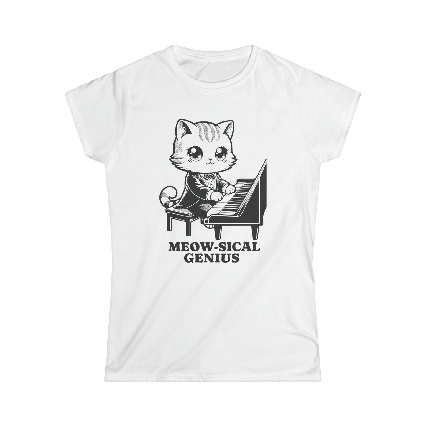 Meow-sical Genious - Women's Cat Graphic Tees | Graphic T Shirts