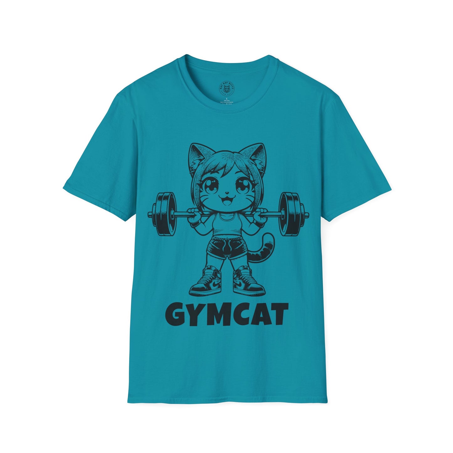 Gymcat Black Female - Unisex Cat Graphic Tees | Graphic T Shirts