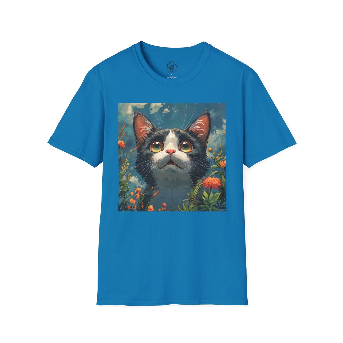 Anime Amazed Cat - Unisex Cat Graphic Tees | Graphic T Shirts