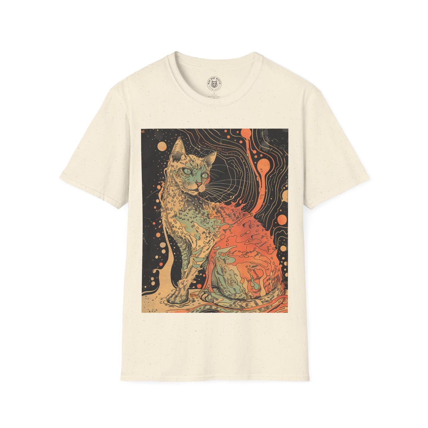 Illustration Stoner Doom Cat - Unisex Cat Graphic Tees | Graphic T Shirts